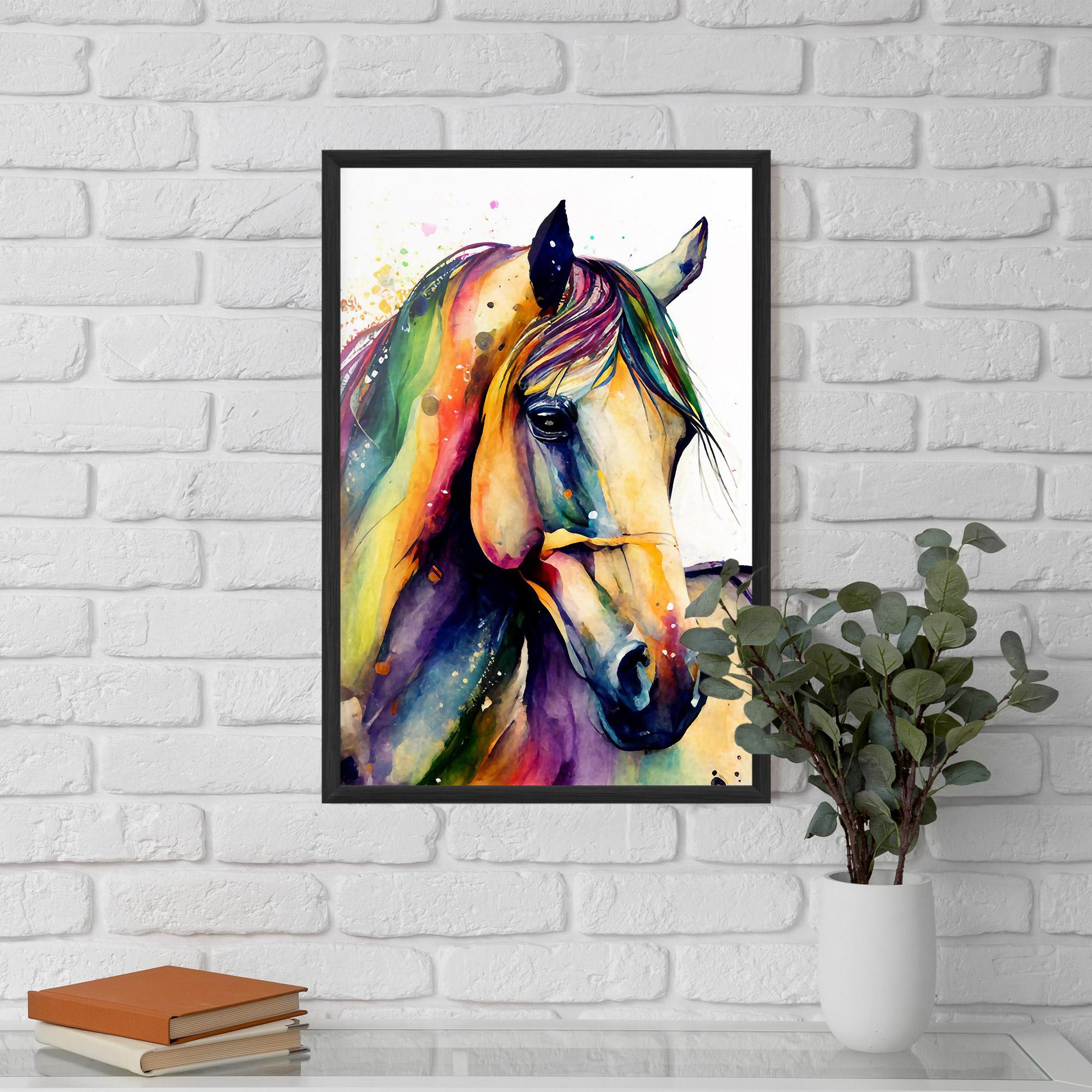Poster Înrămat Colorful Horse mockup 5