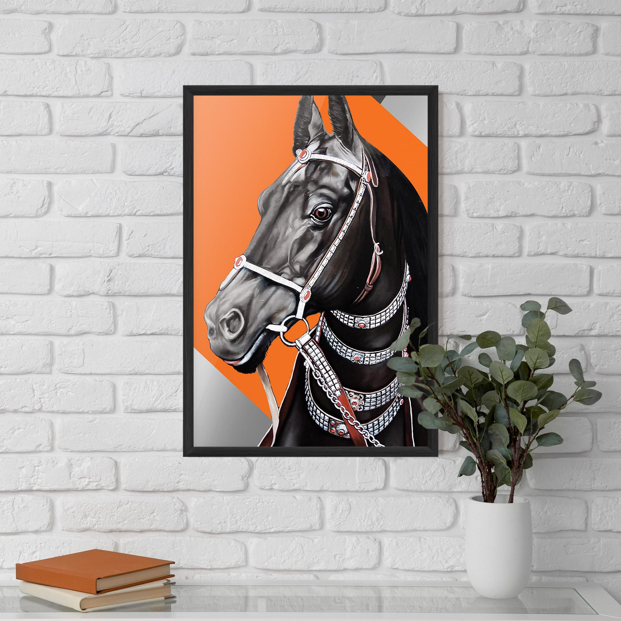 Poster Înrămat Fashion Horse mockup 5