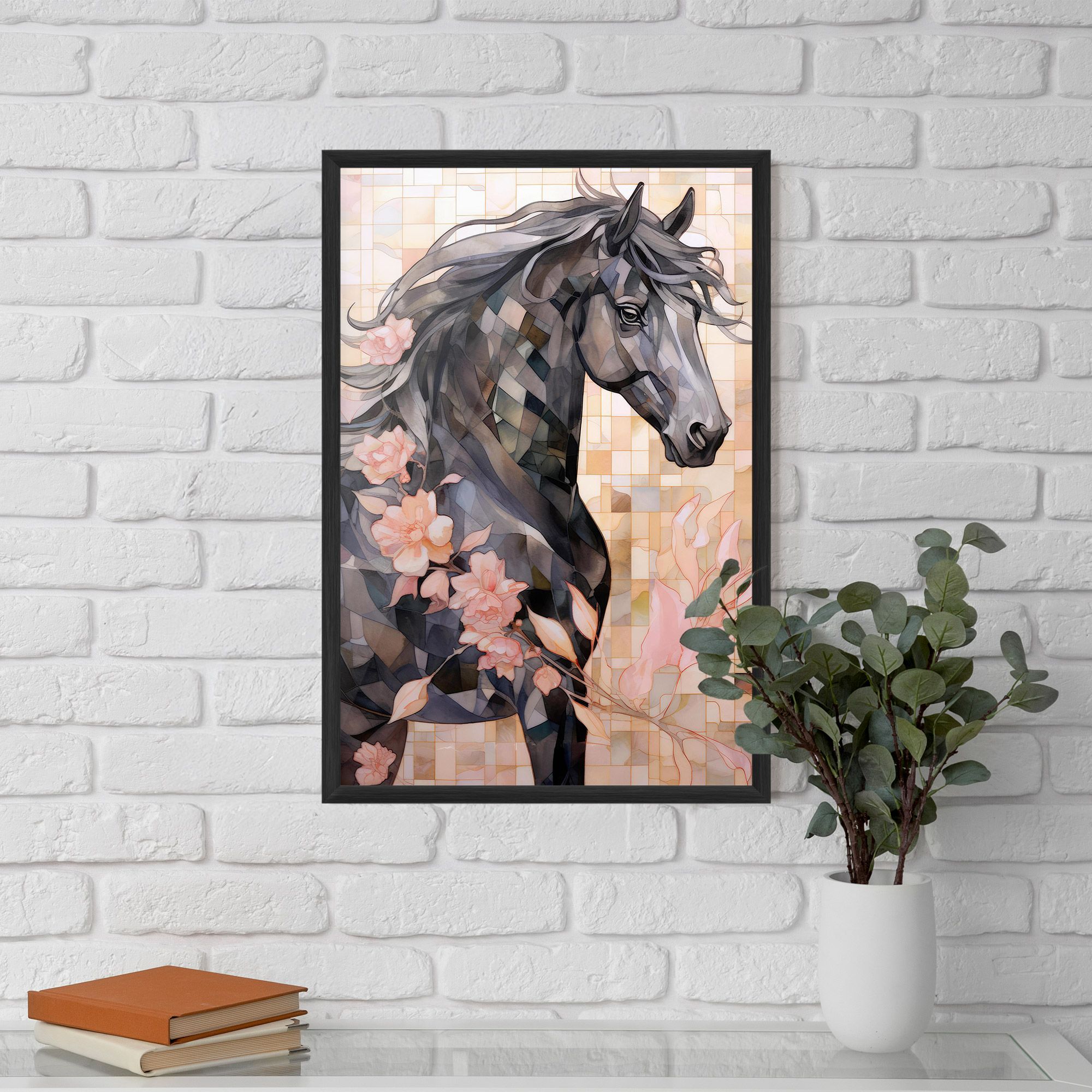 Mosaic Painting Horse mockup 5