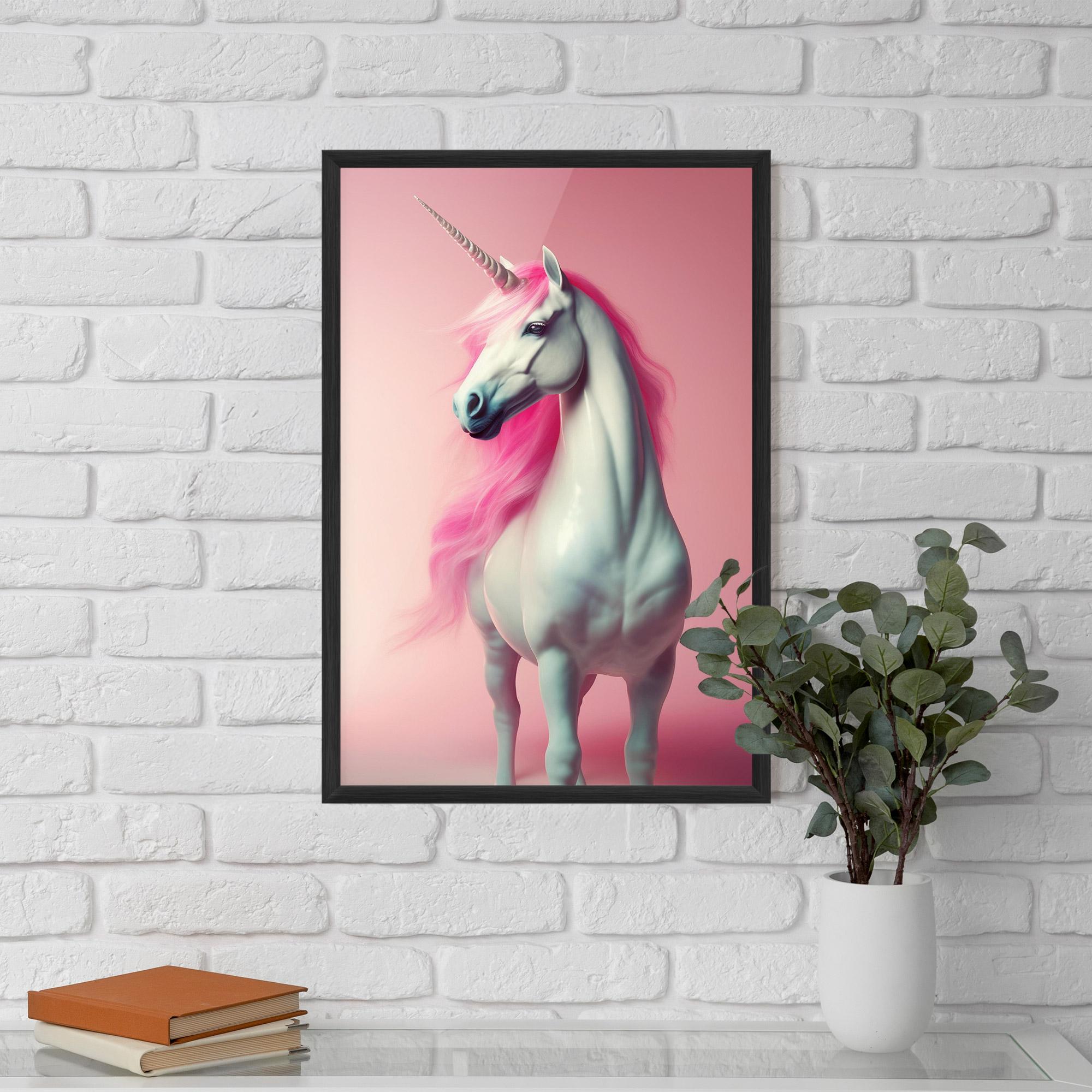 Poster Înrămat Pink Unicorn mockup 5