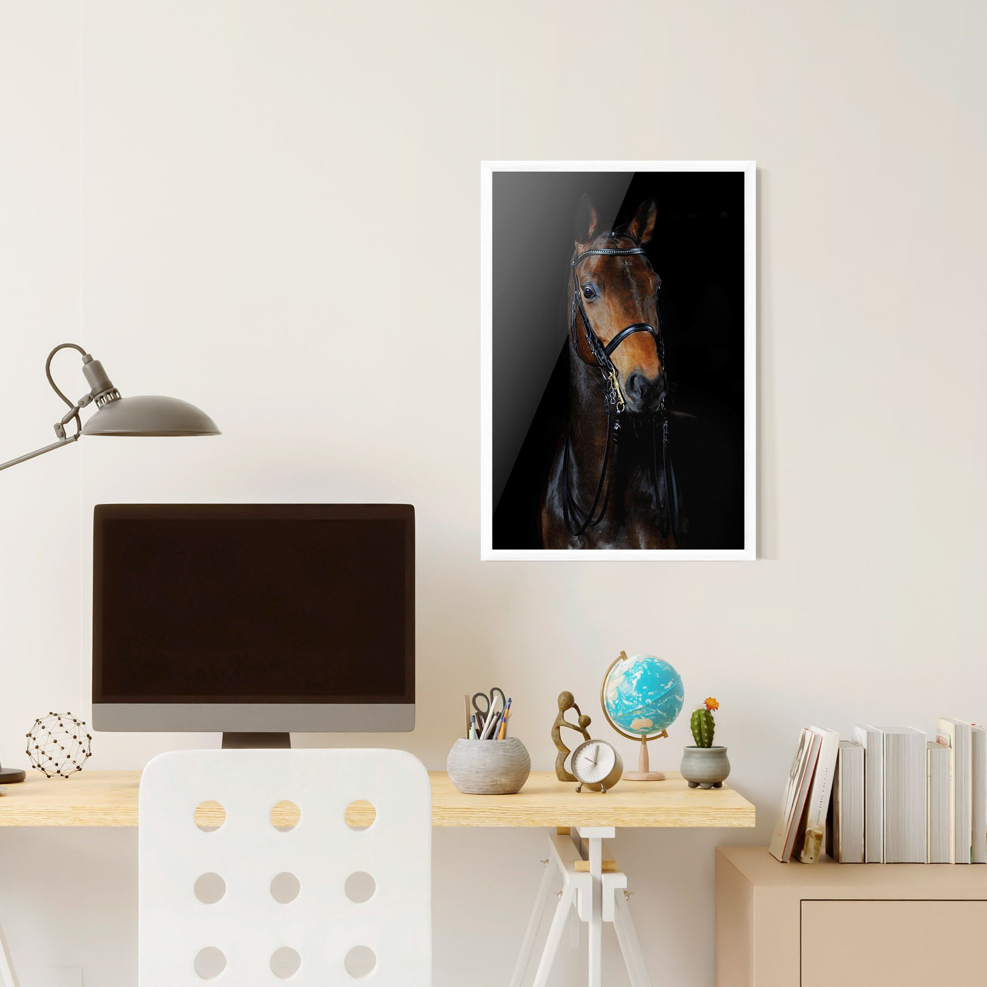 Brown Horse On Black mockup 6
