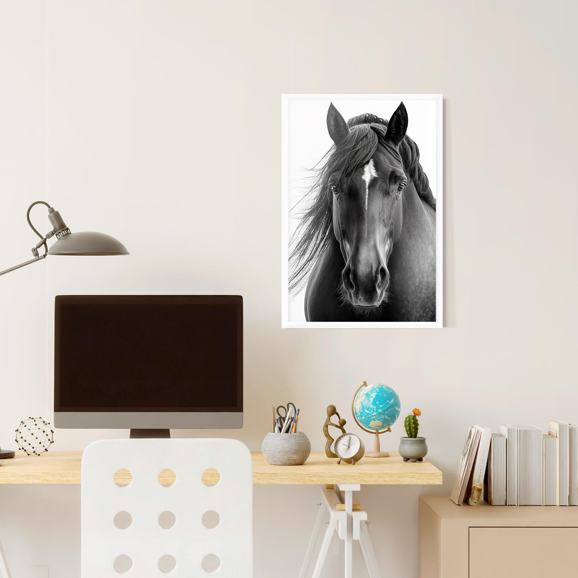 Poster Înrămat Close Up Horse mockup 6