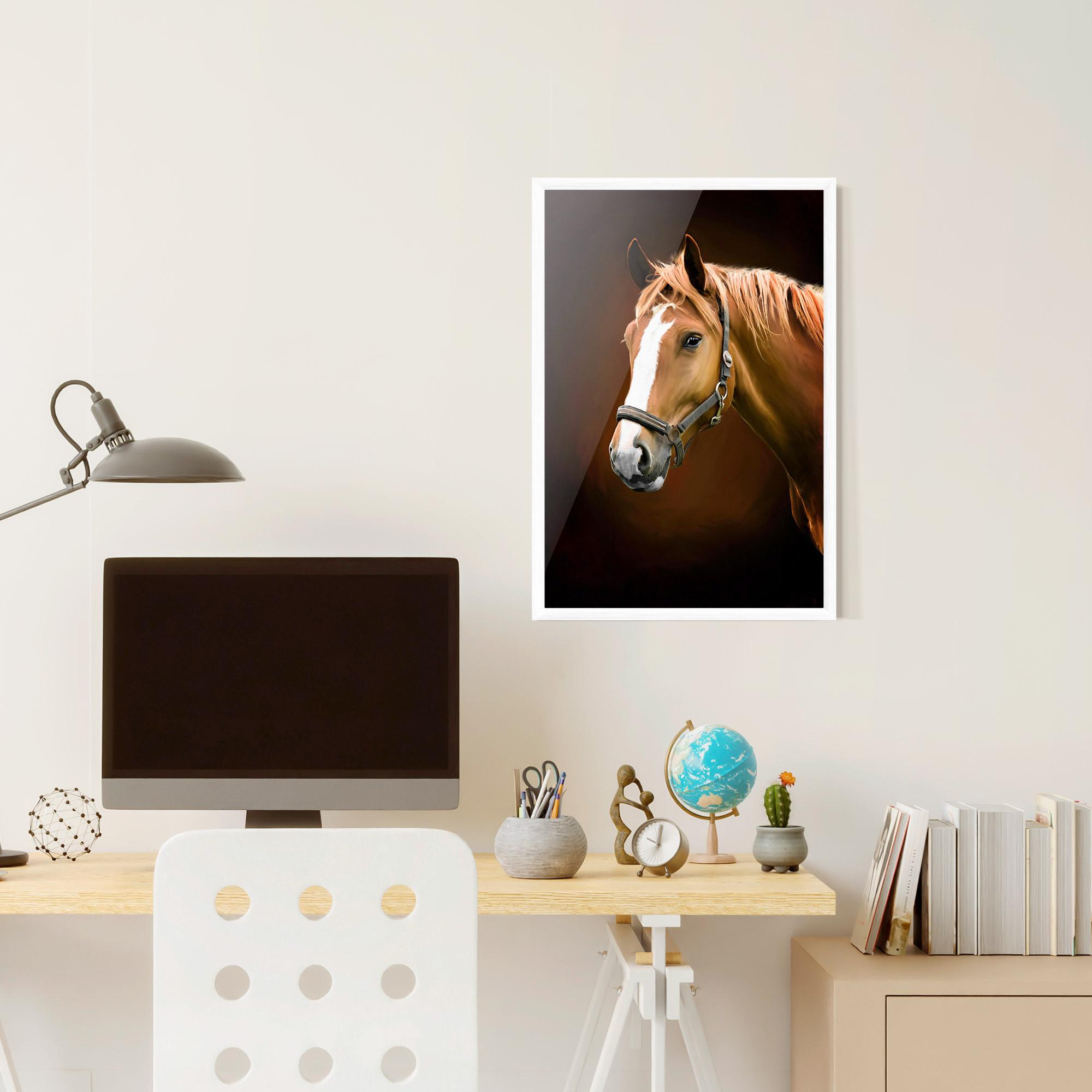 Poster Înrămat Digital Painted Horse mockup 6
