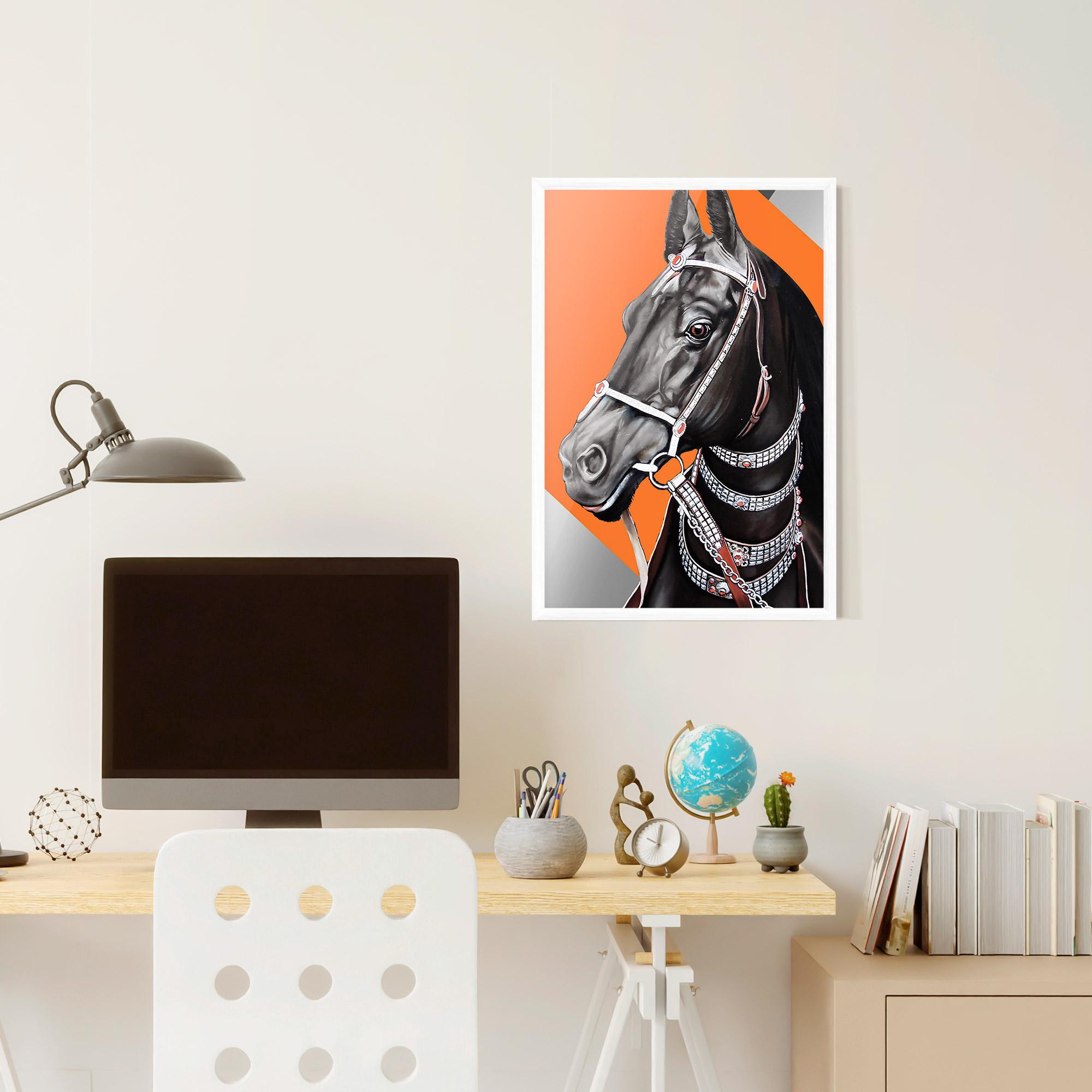 Poster Înrămat Fashion Horse mockup 6