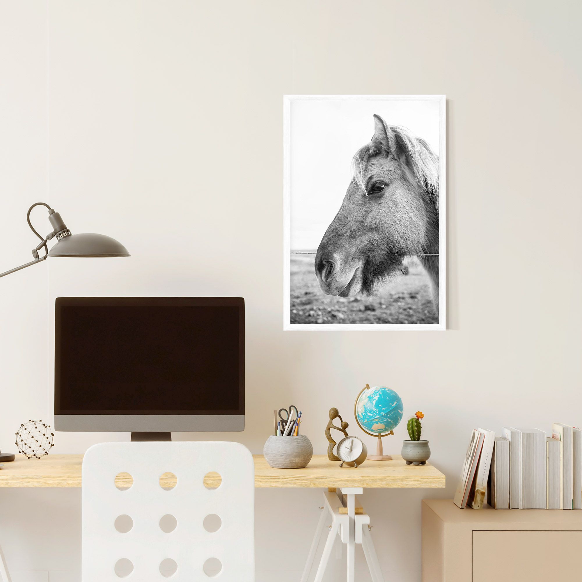 Gray Horse Head mockup 6