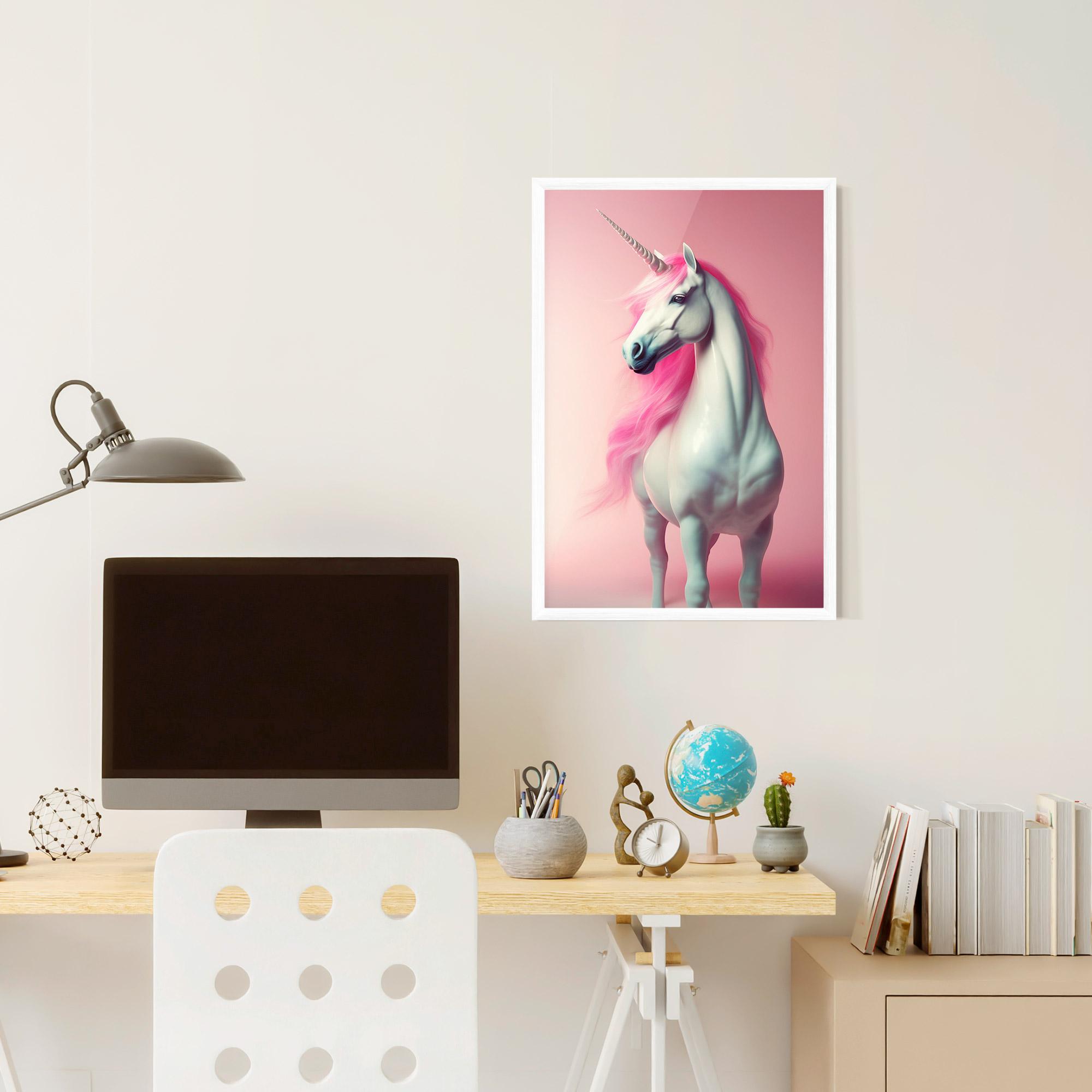 Poster Înrămat Pink Unicorn mockup 6