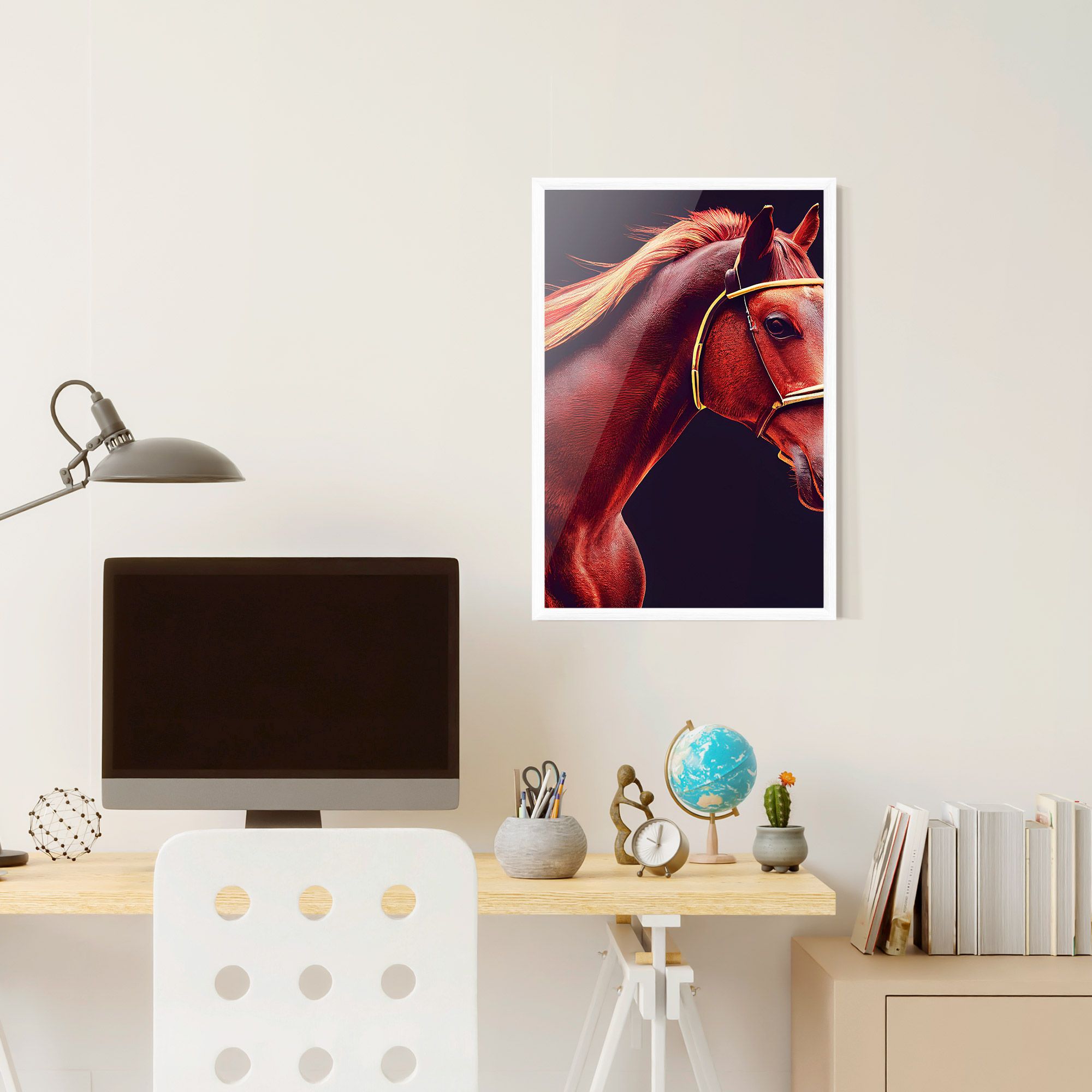 Red Horse Portrait mockup 6
