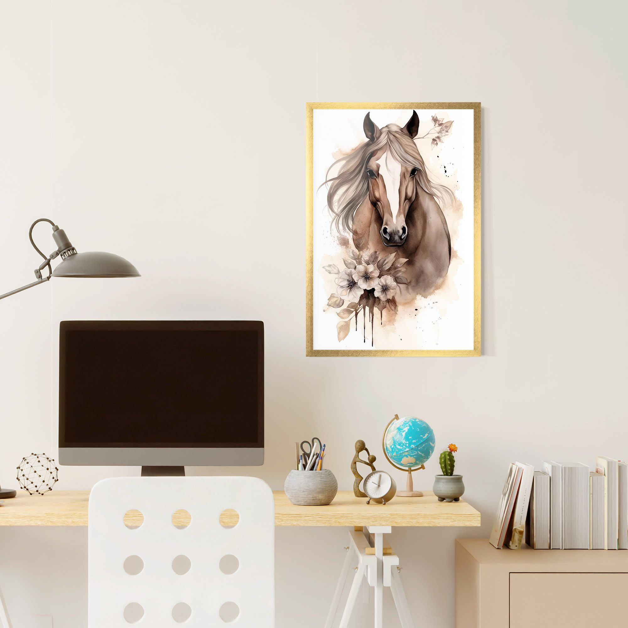 Flower Brown Horse mockup 6