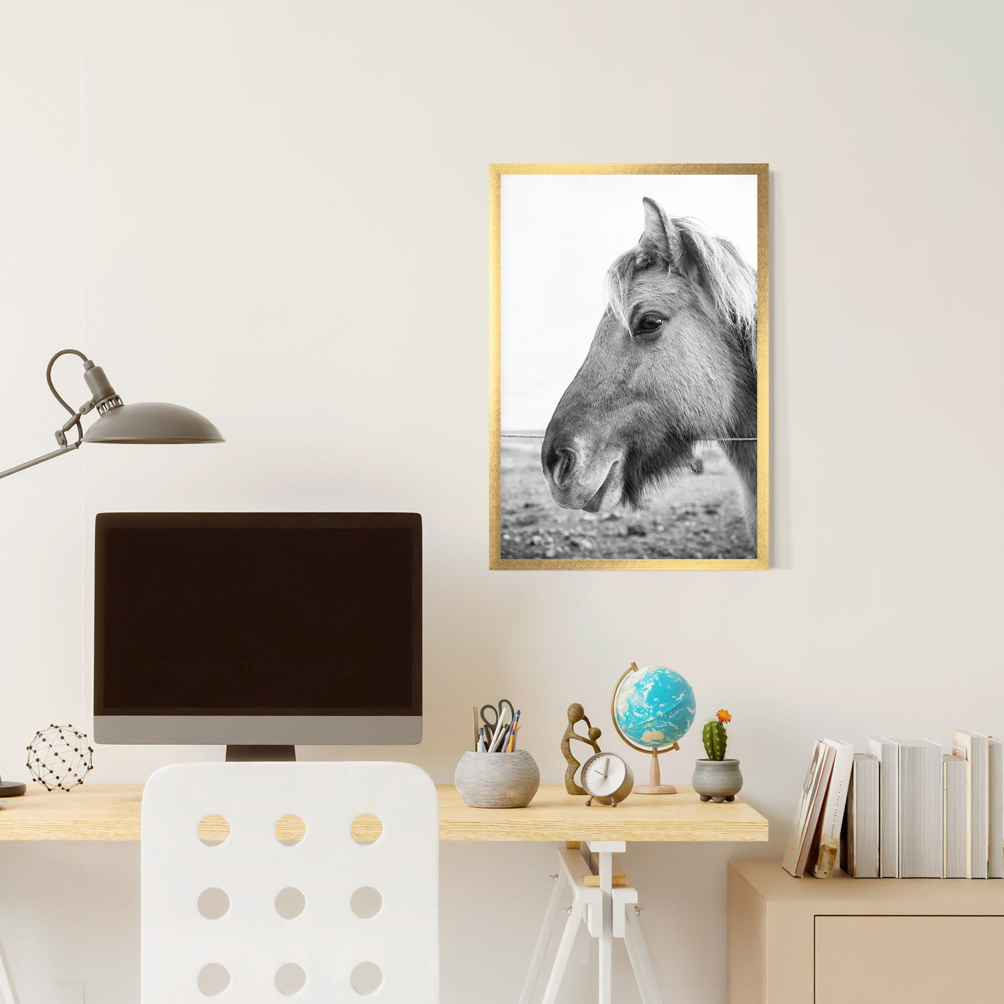 Gray Horse Head mockup 6