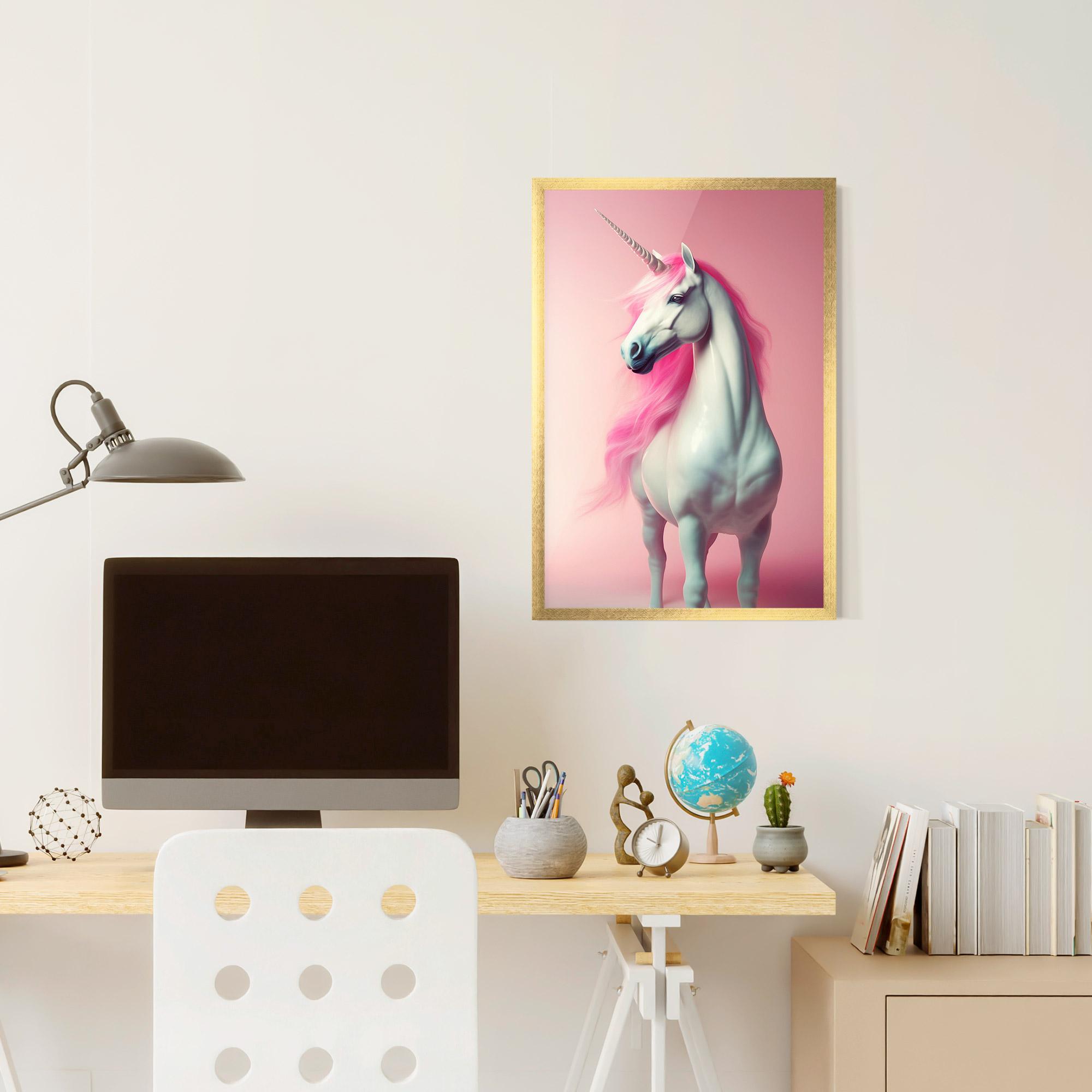 Poster Înrămat Pink Unicorn mockup 6