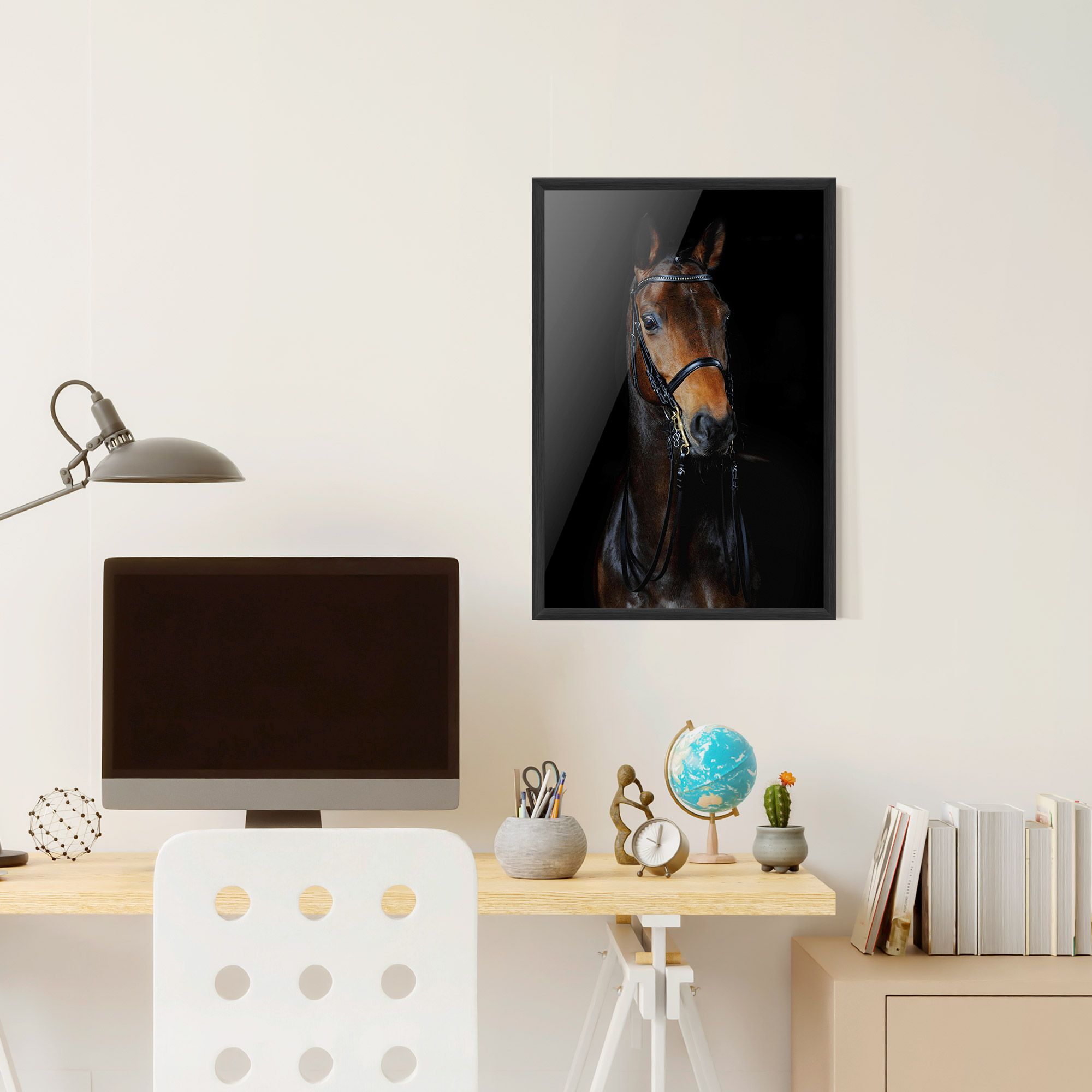 Brown Horse On Black mockup 6