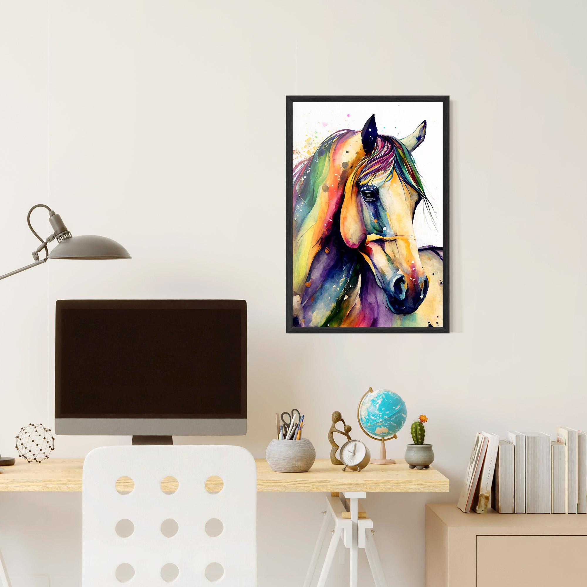 Poster Înrămat Colorful Horse mockup 6