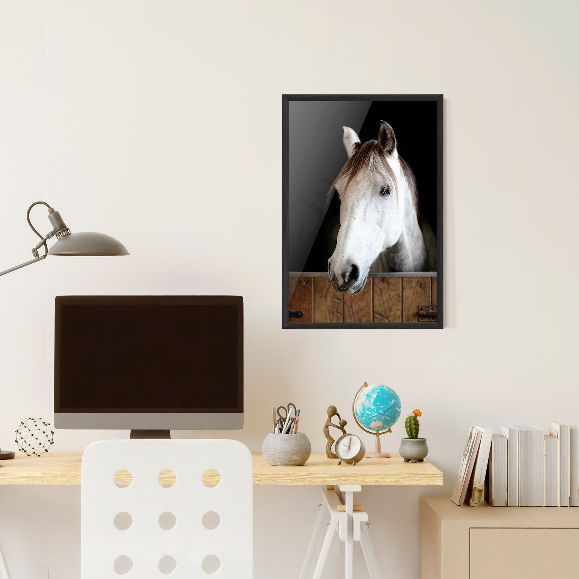 Grey Horse Head mockup 6
