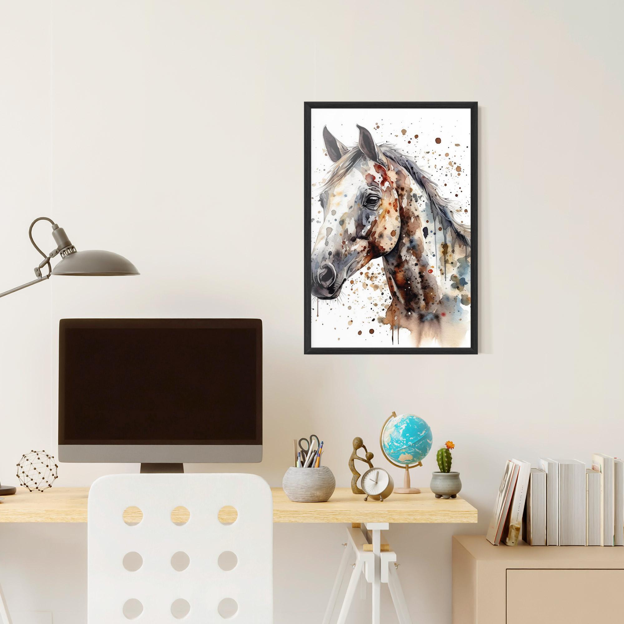 Poster Înrămat Watercolor Horse mockup 6