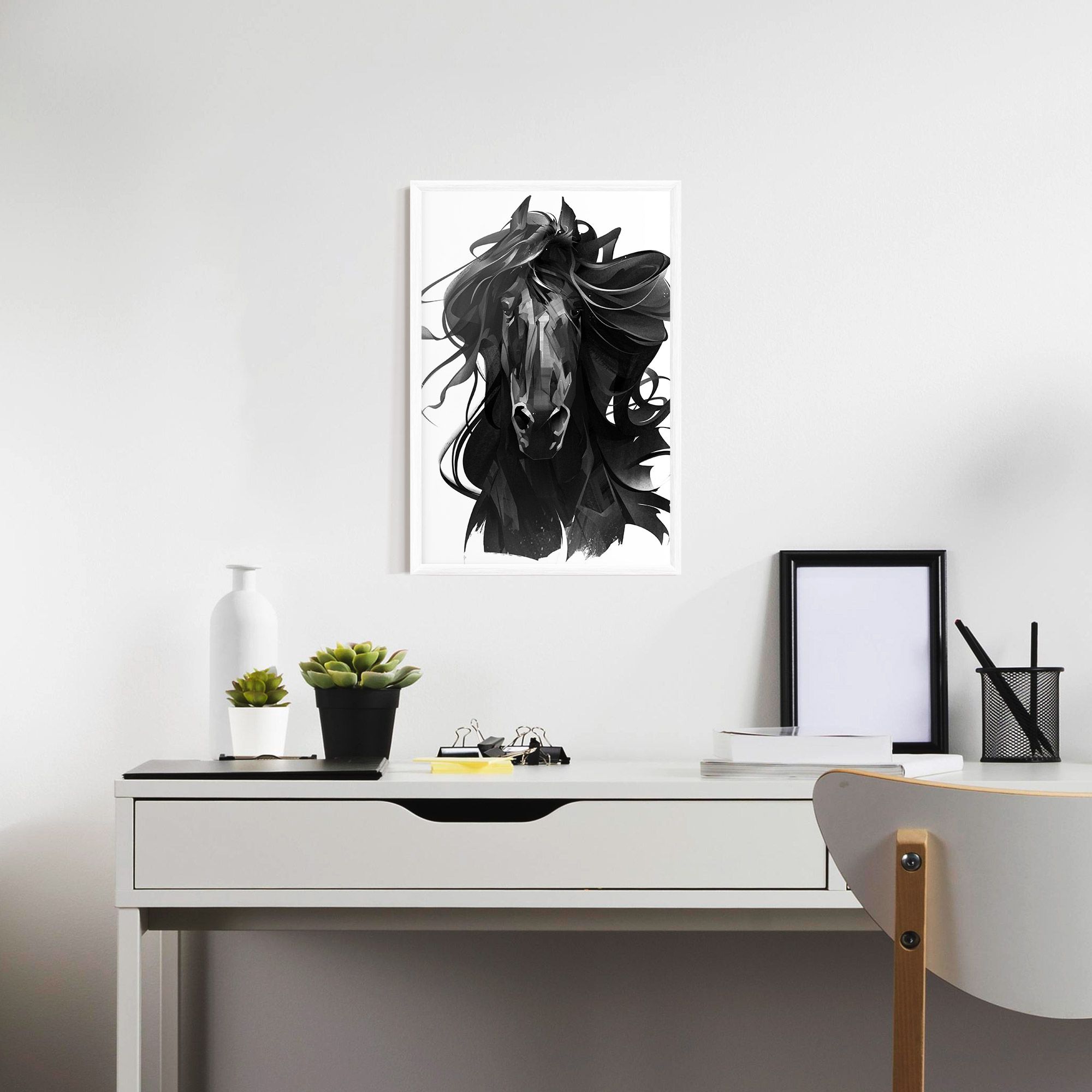 Black Horse Portrait mockup 7