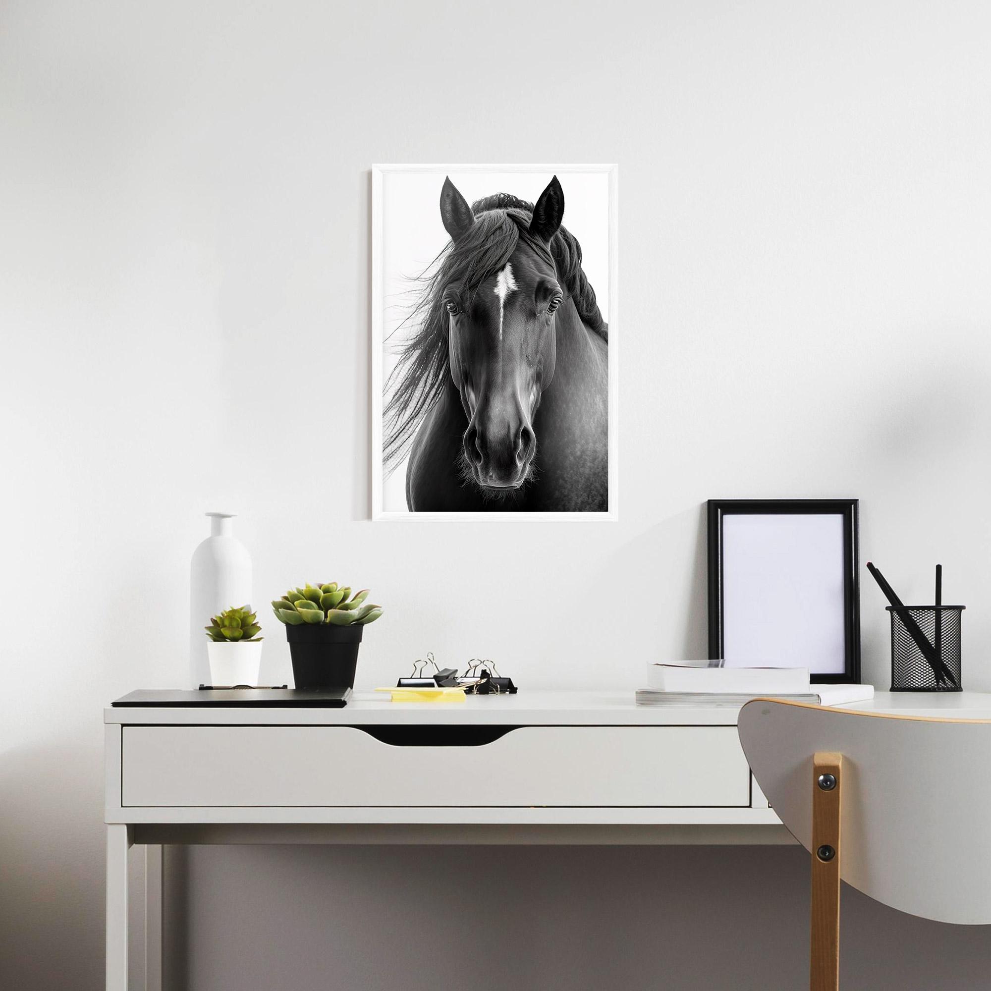 Poster Înrămat Close Up Horse mockup 7