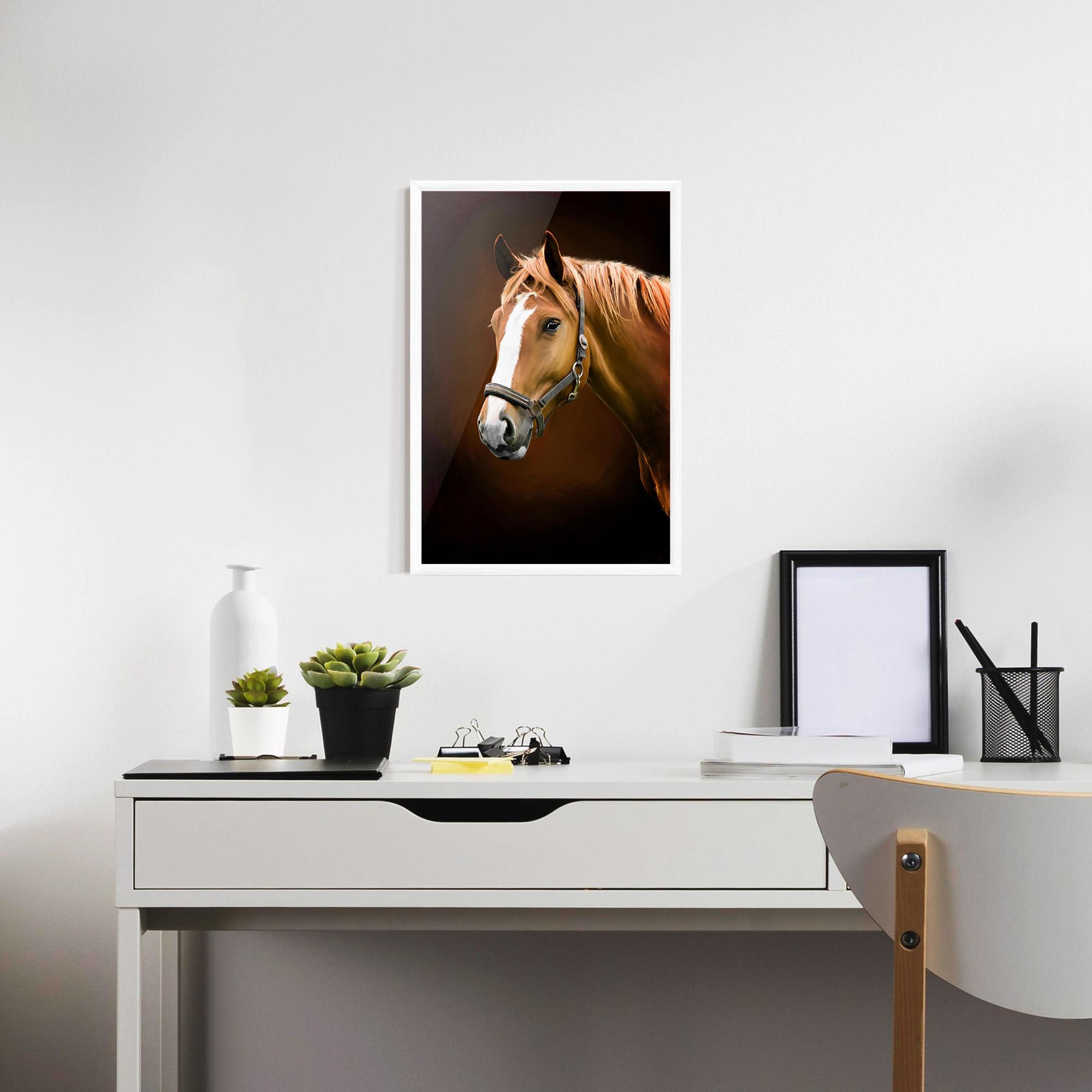 Poster Înrămat Digital Painted Horse mockup 7