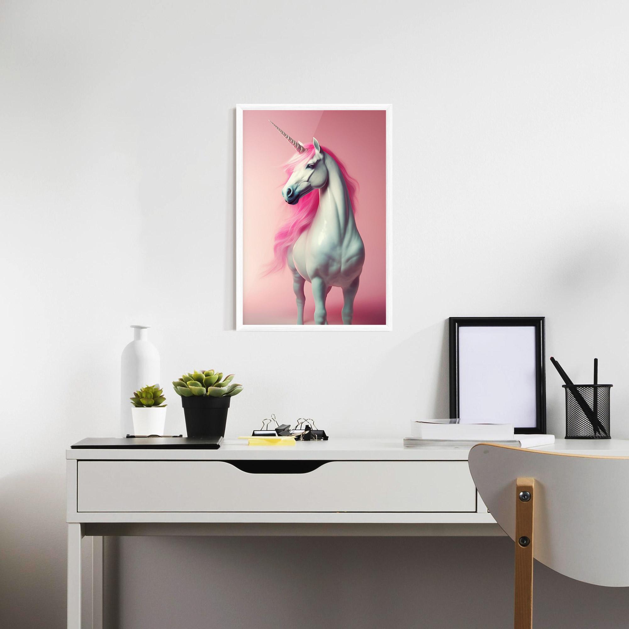 Poster Înrămat Pink Unicorn mockup 7