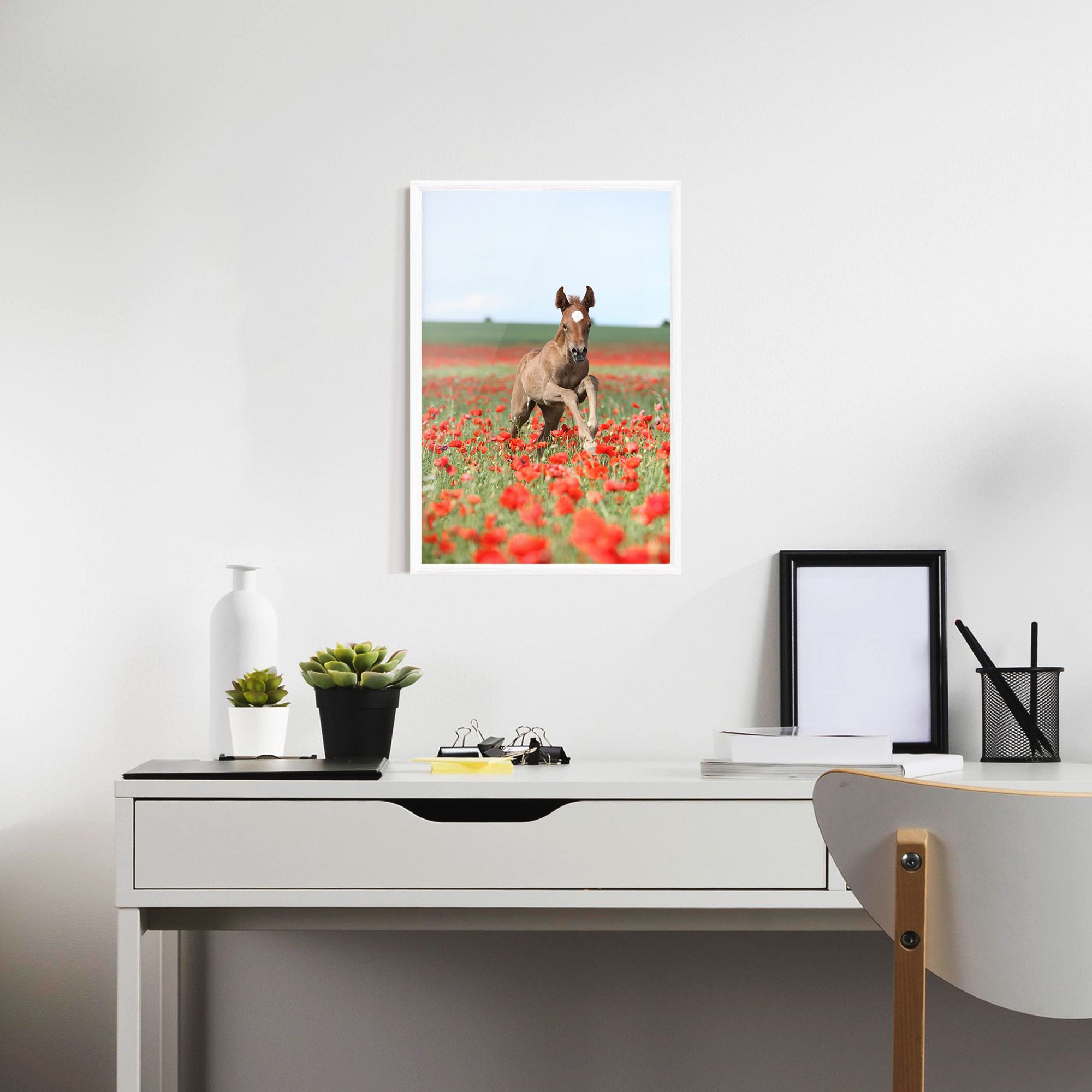 Red Flowers Horse mockup 7