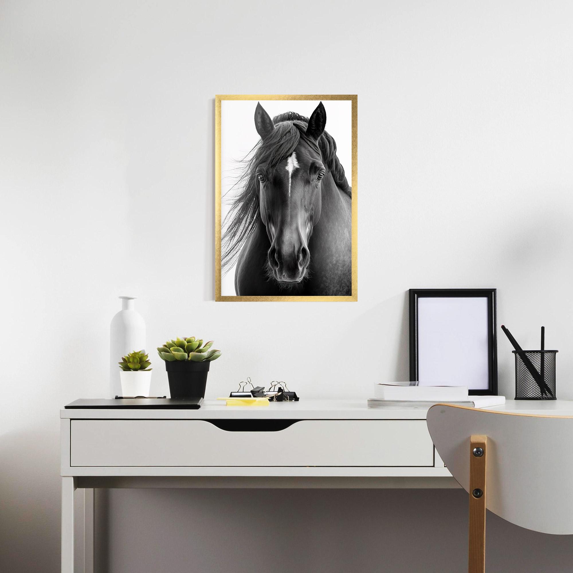 Poster Înrămat Close Up Horse mockup 7
