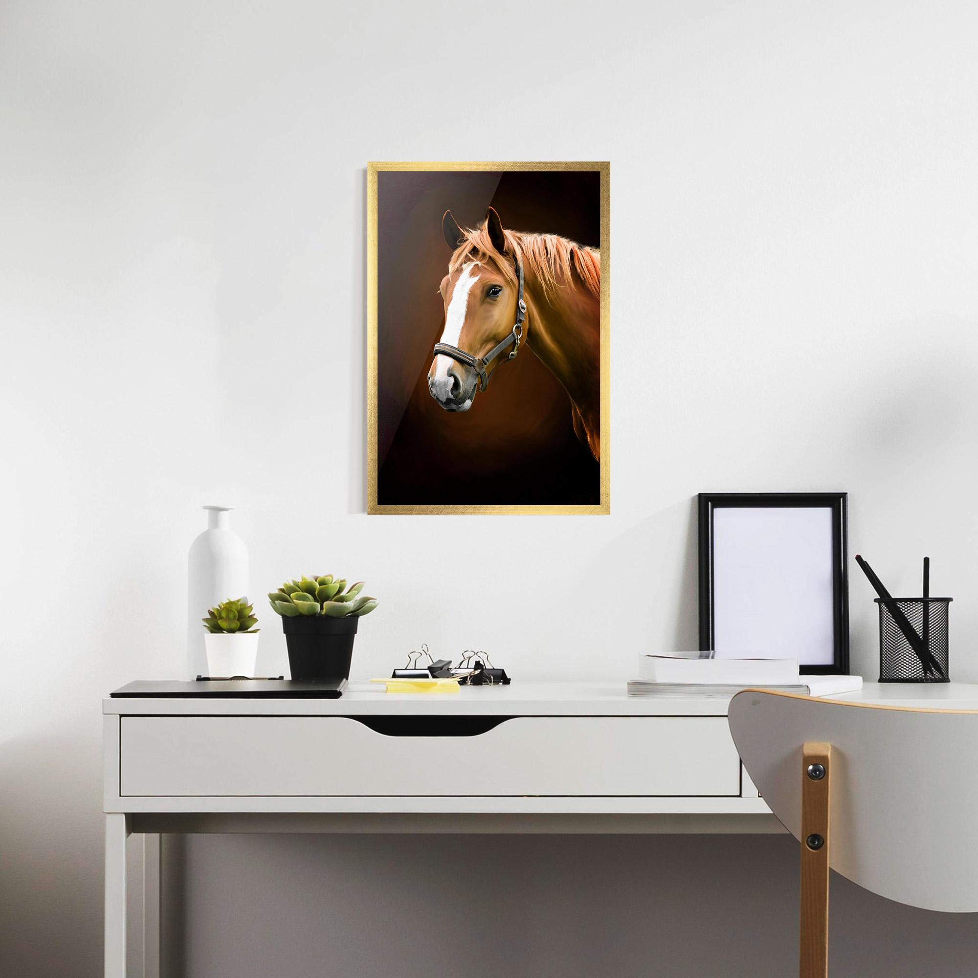 Poster Înrămat Digital Painted Horse mockup 7