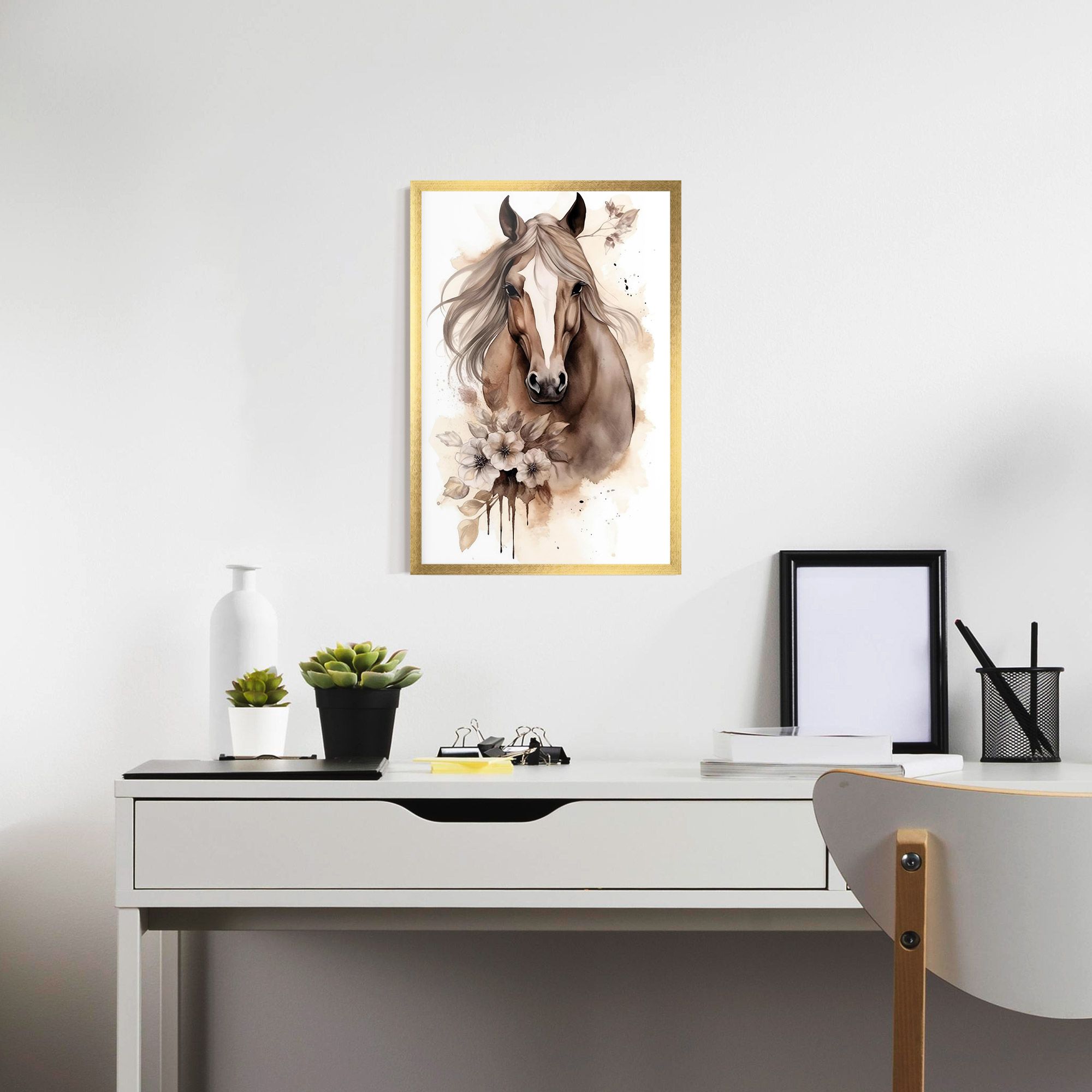 Flower Brown Horse mockup 7