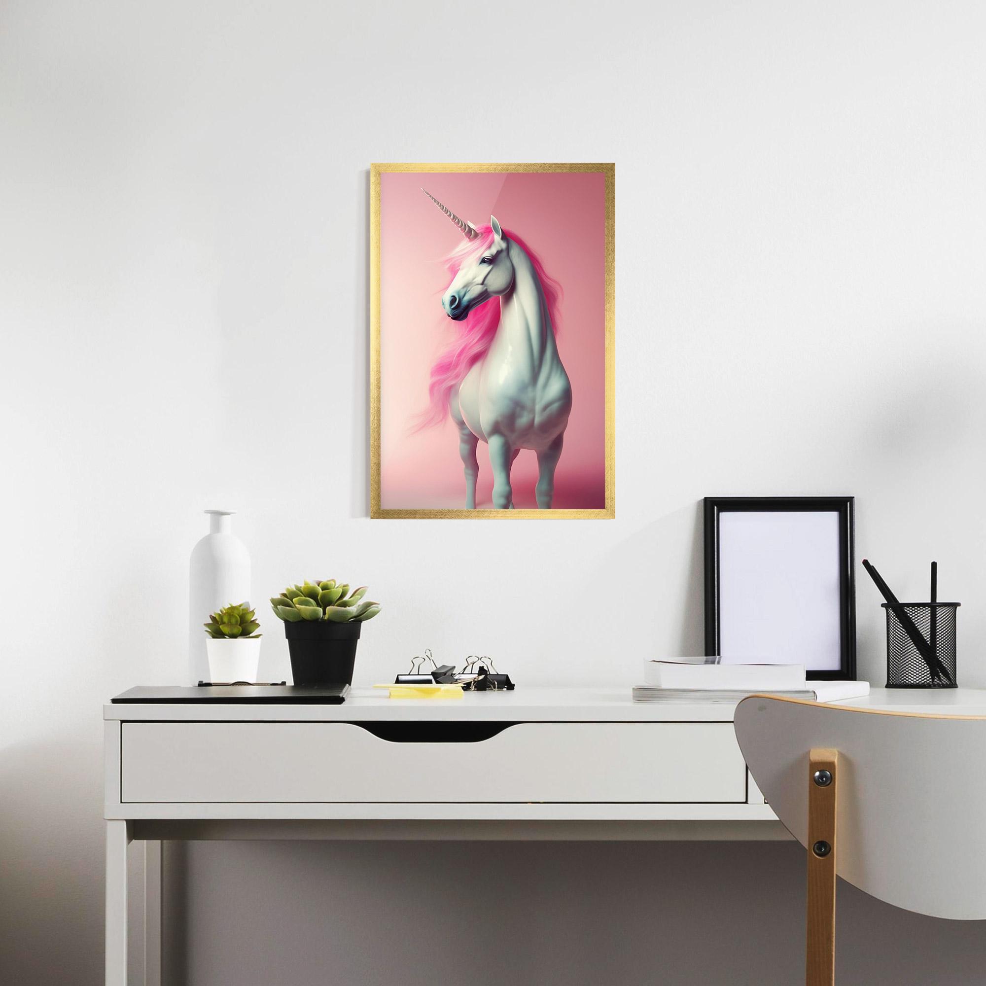 Poster Înrămat Pink Unicorn mockup 7