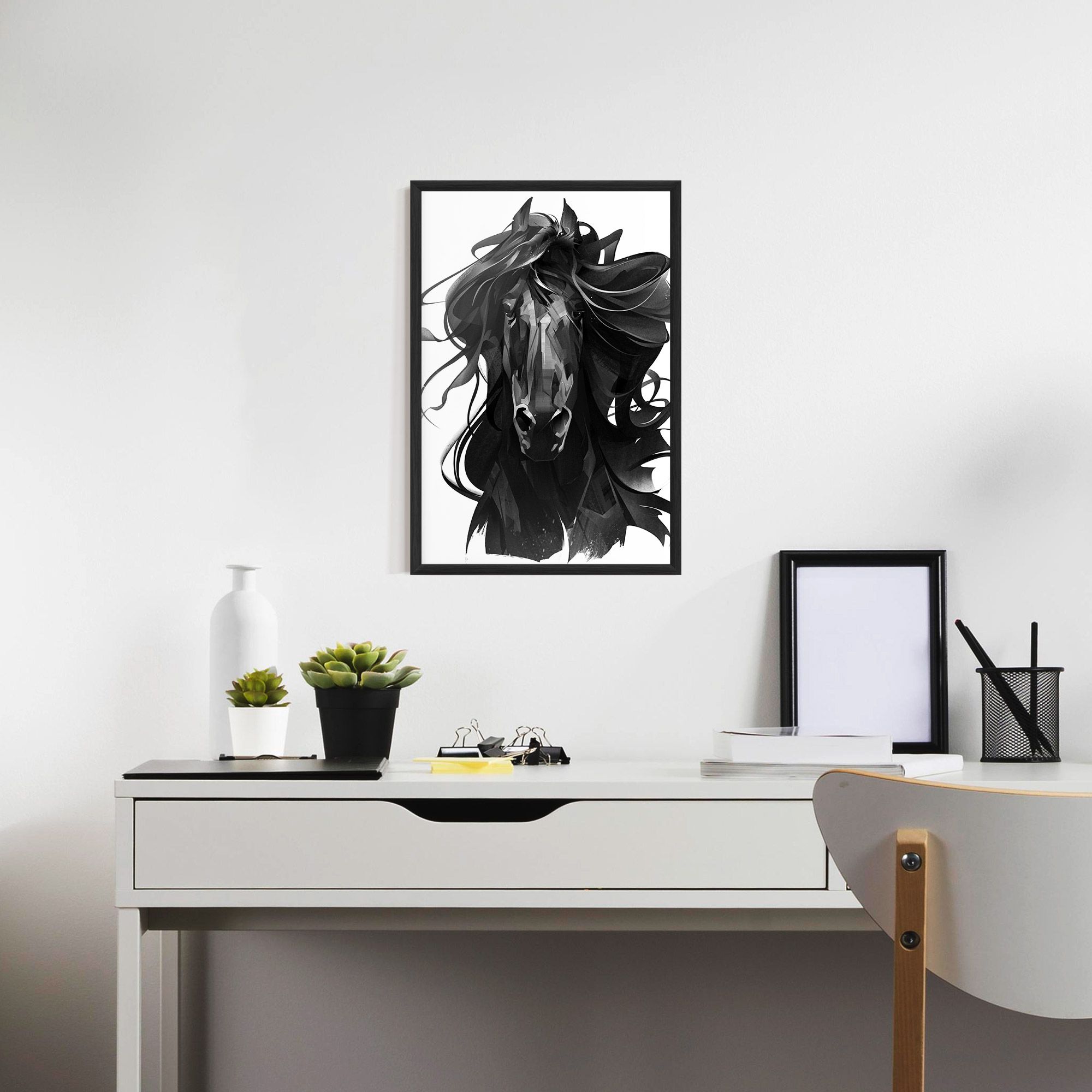 Black Horse Portrait mockup 7