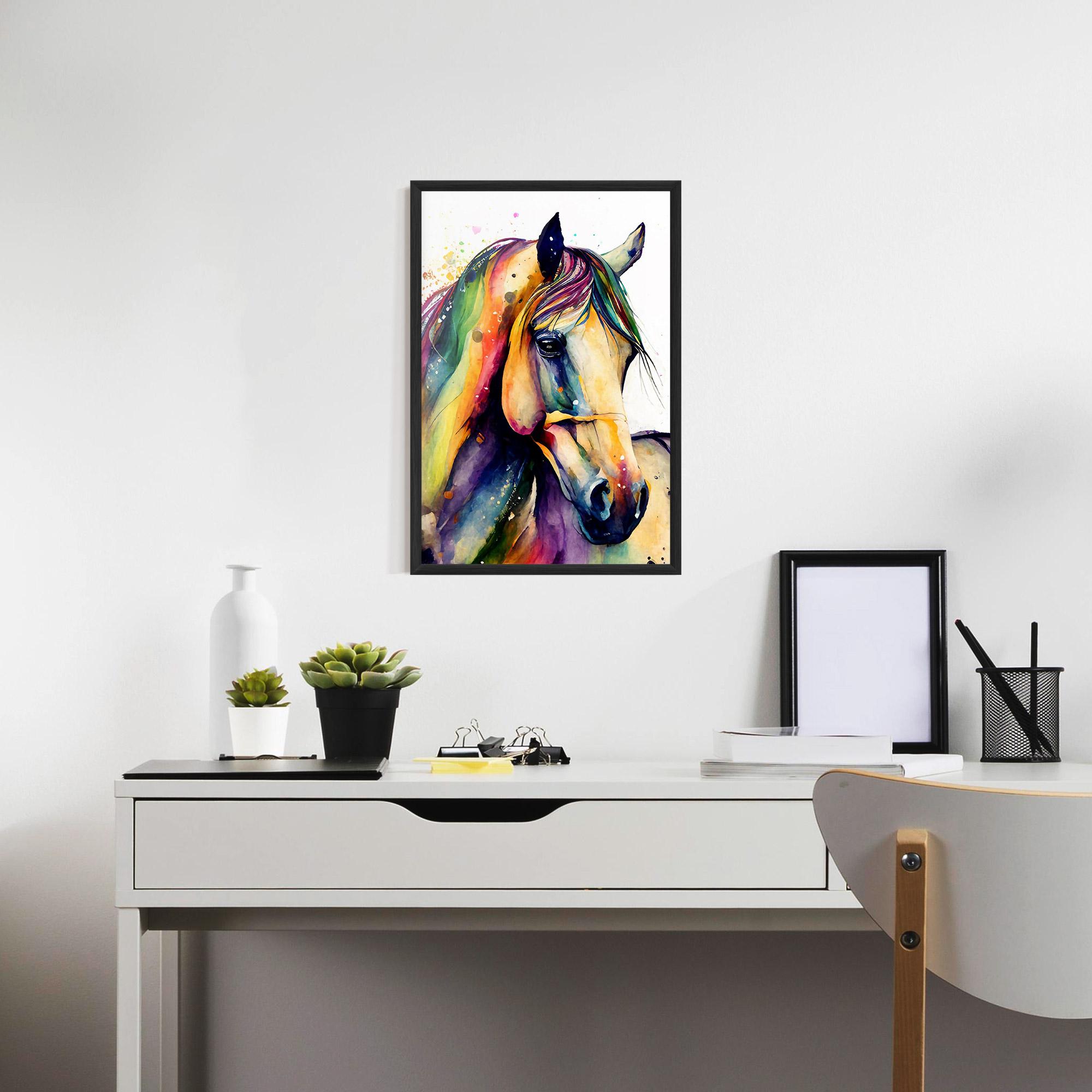 Poster Înrămat Colorful Horse mockup 7