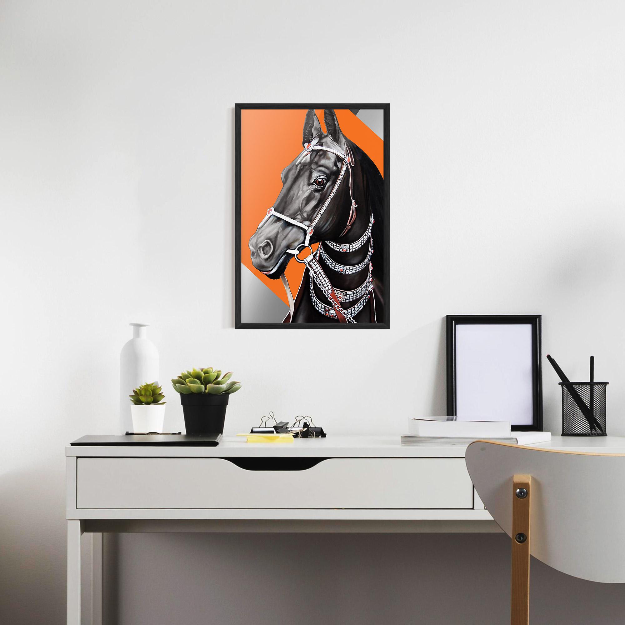 Poster Înrămat Fashion Horse mockup 7