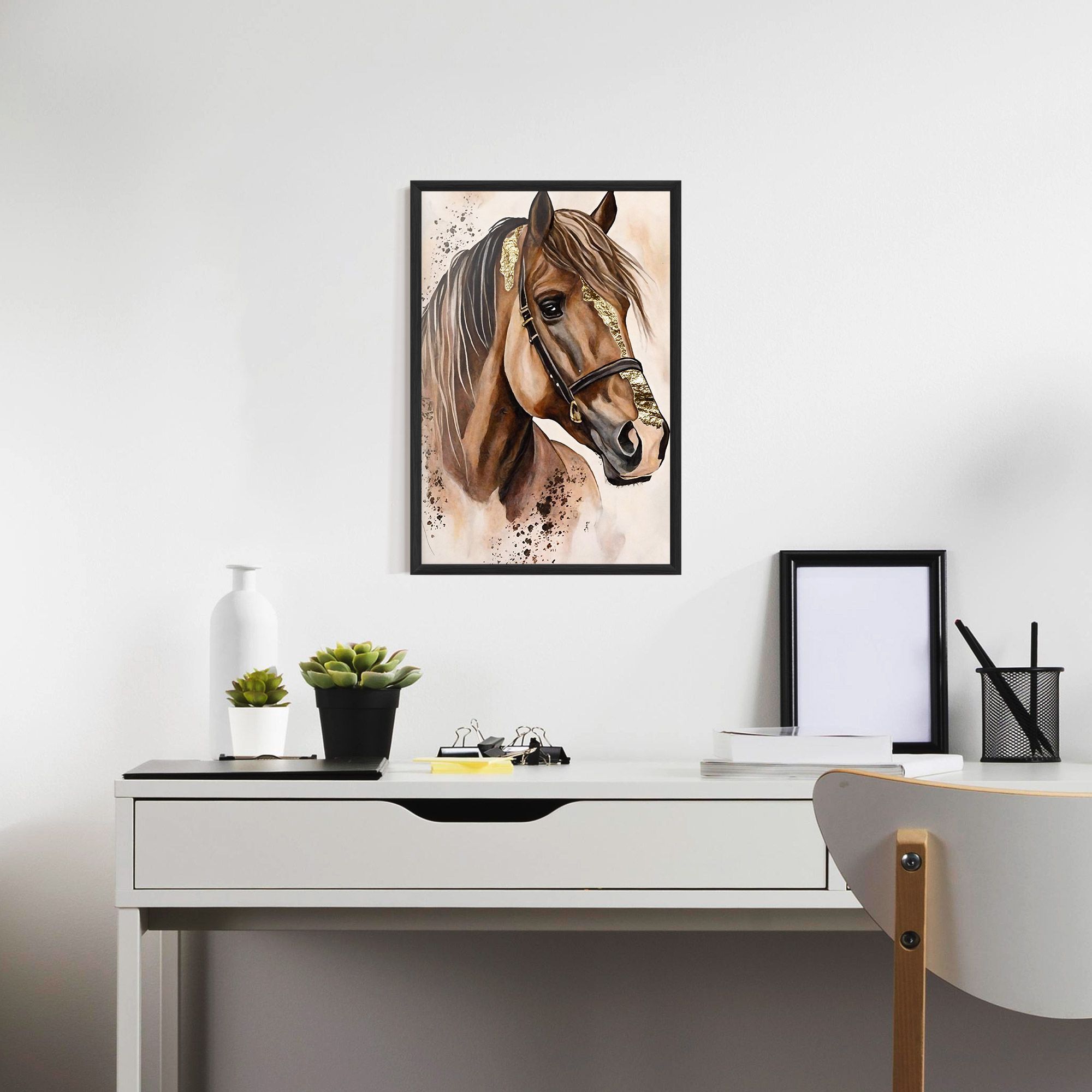 Gold Horse Painting mockup 7