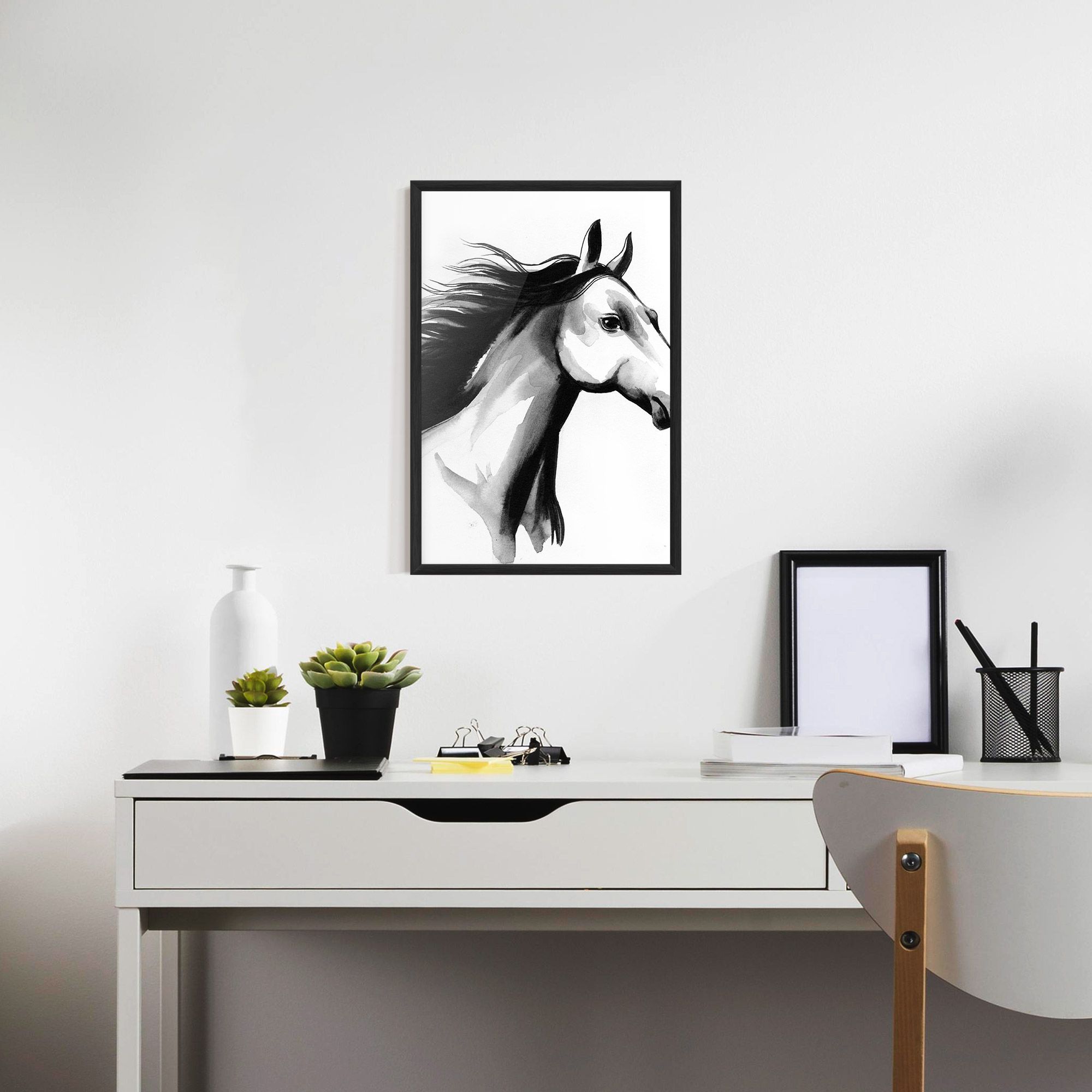 Ink Watercolor Horse mockup 7