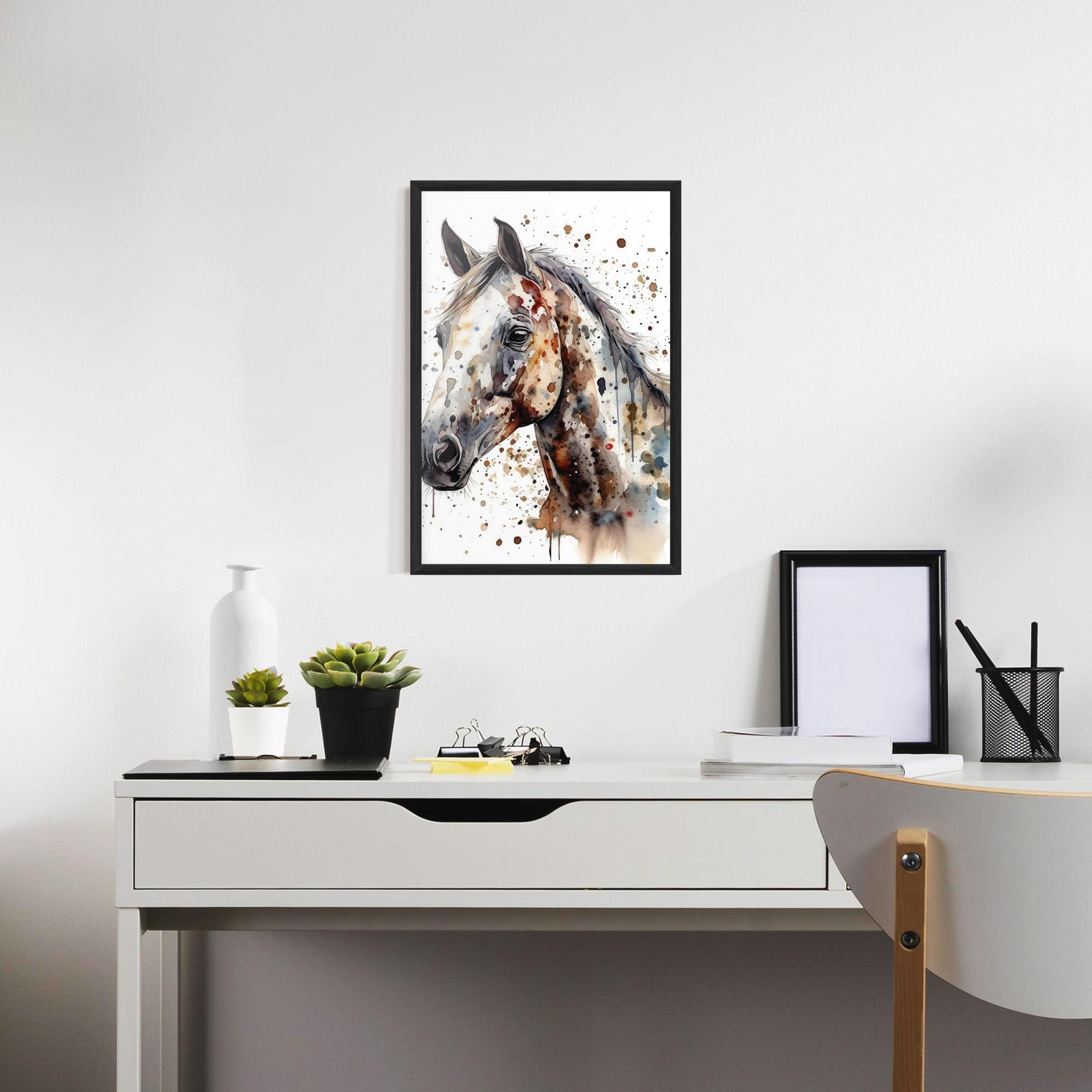 Poster Înrămat Watercolor Horse mockup 7
