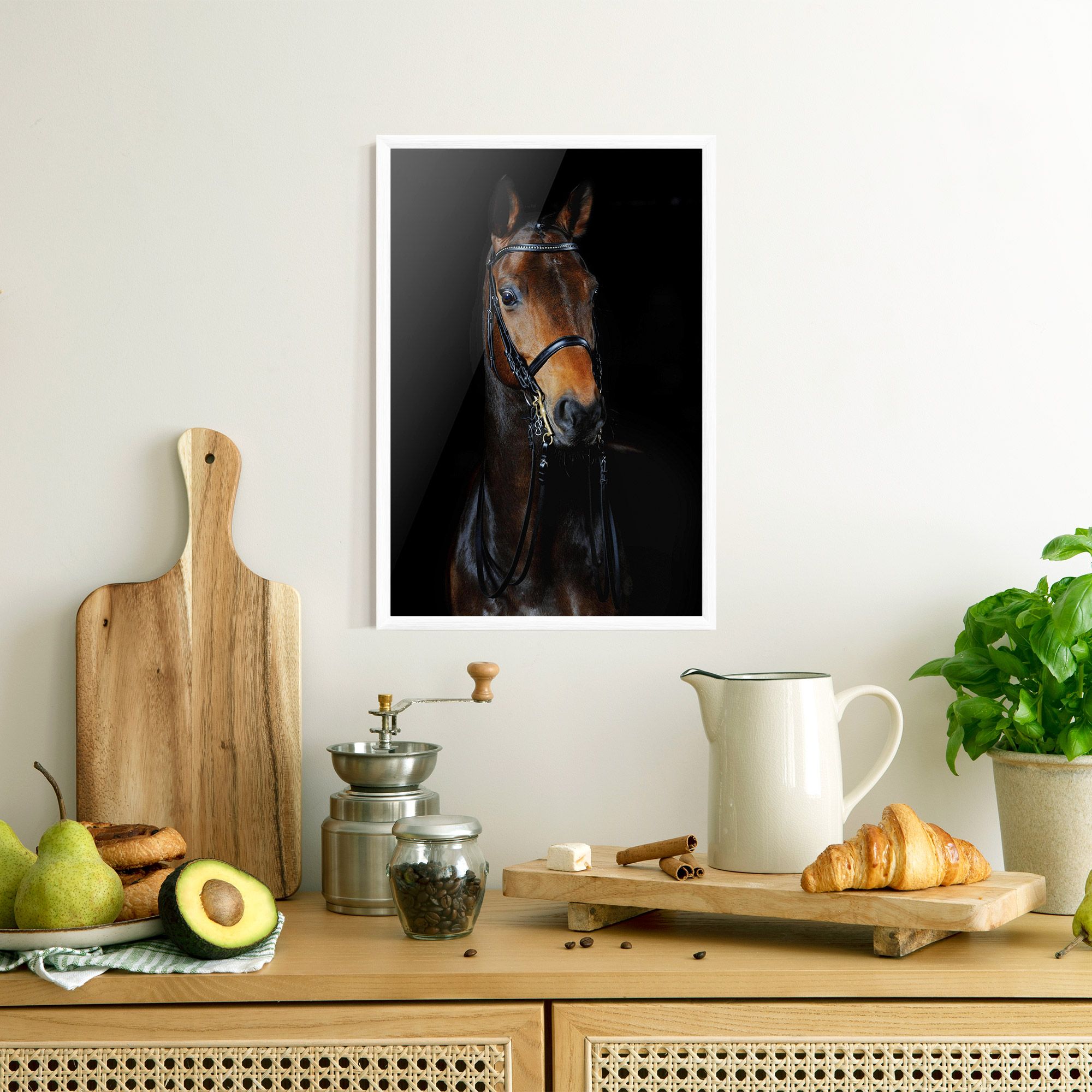 Brown Horse On Black mockup 8