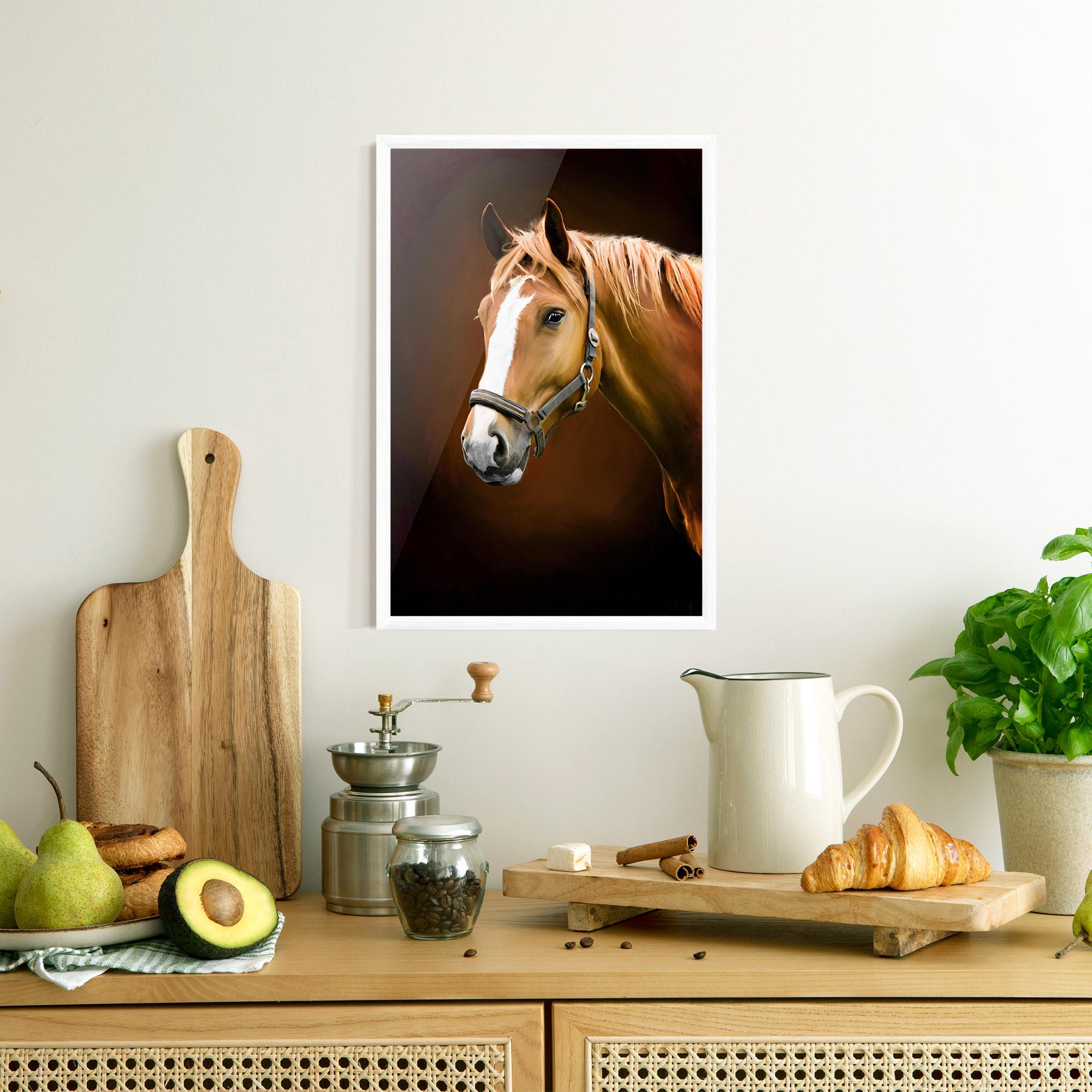 Poster Înrămat Digital Painted Horse mockup 8