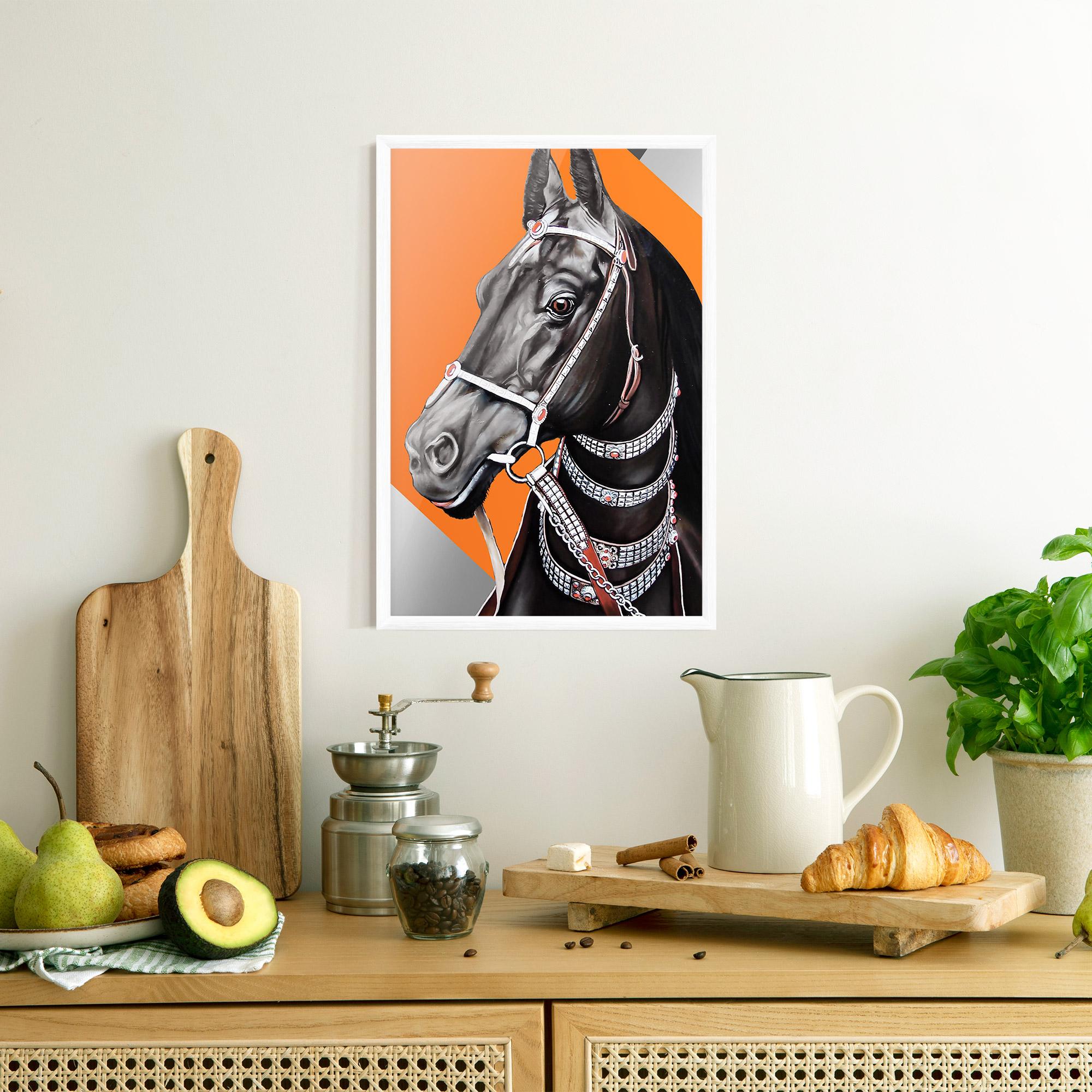 Poster Înrămat Fashion Horse mockup 8