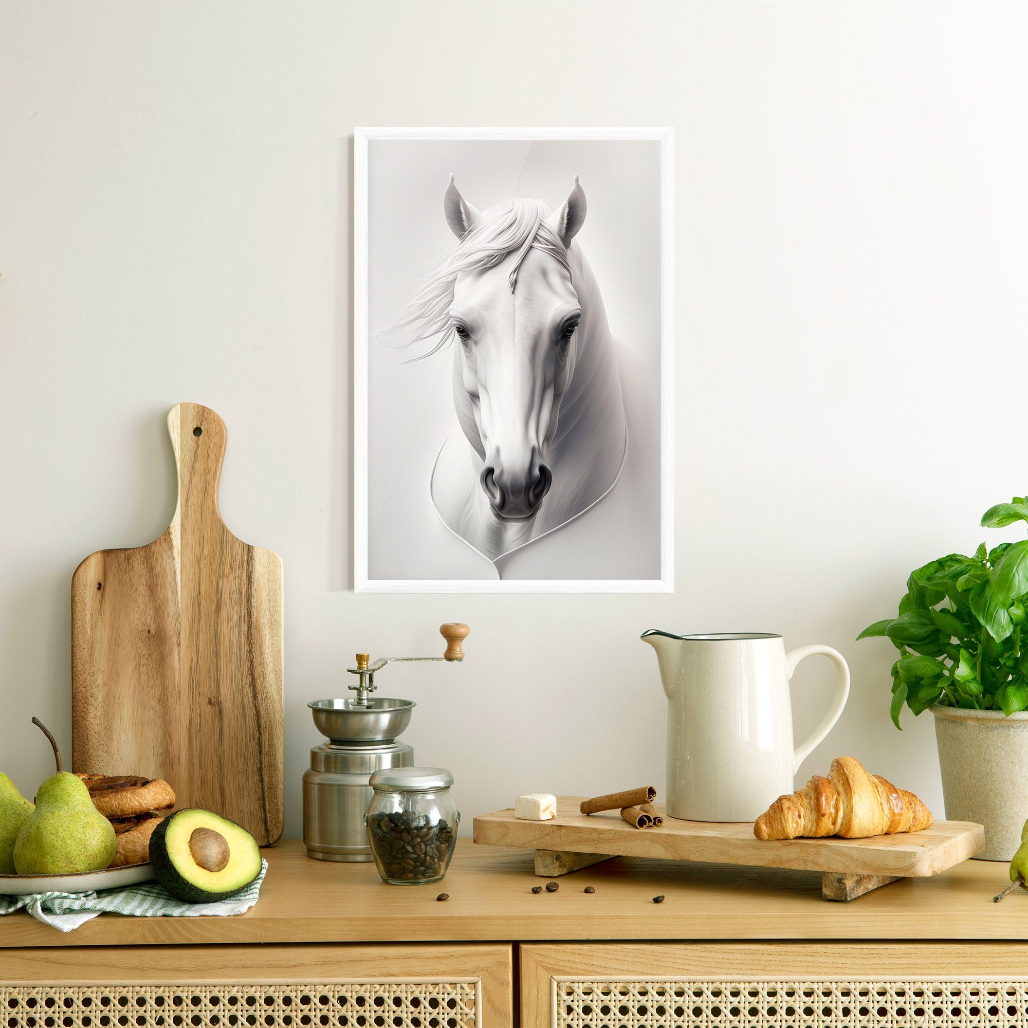 White Horse Portrait mockup 8
