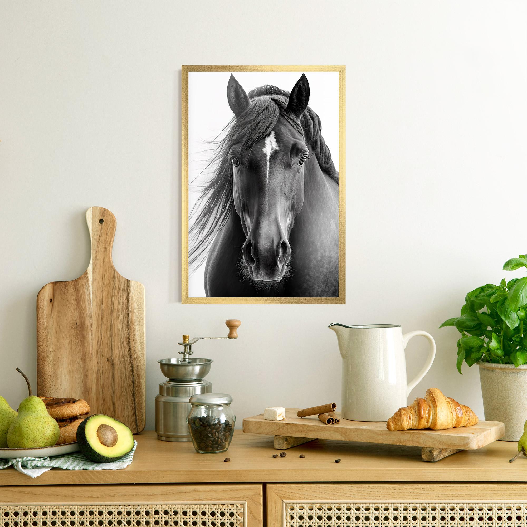 Poster Înrămat Close Up Horse mockup 8