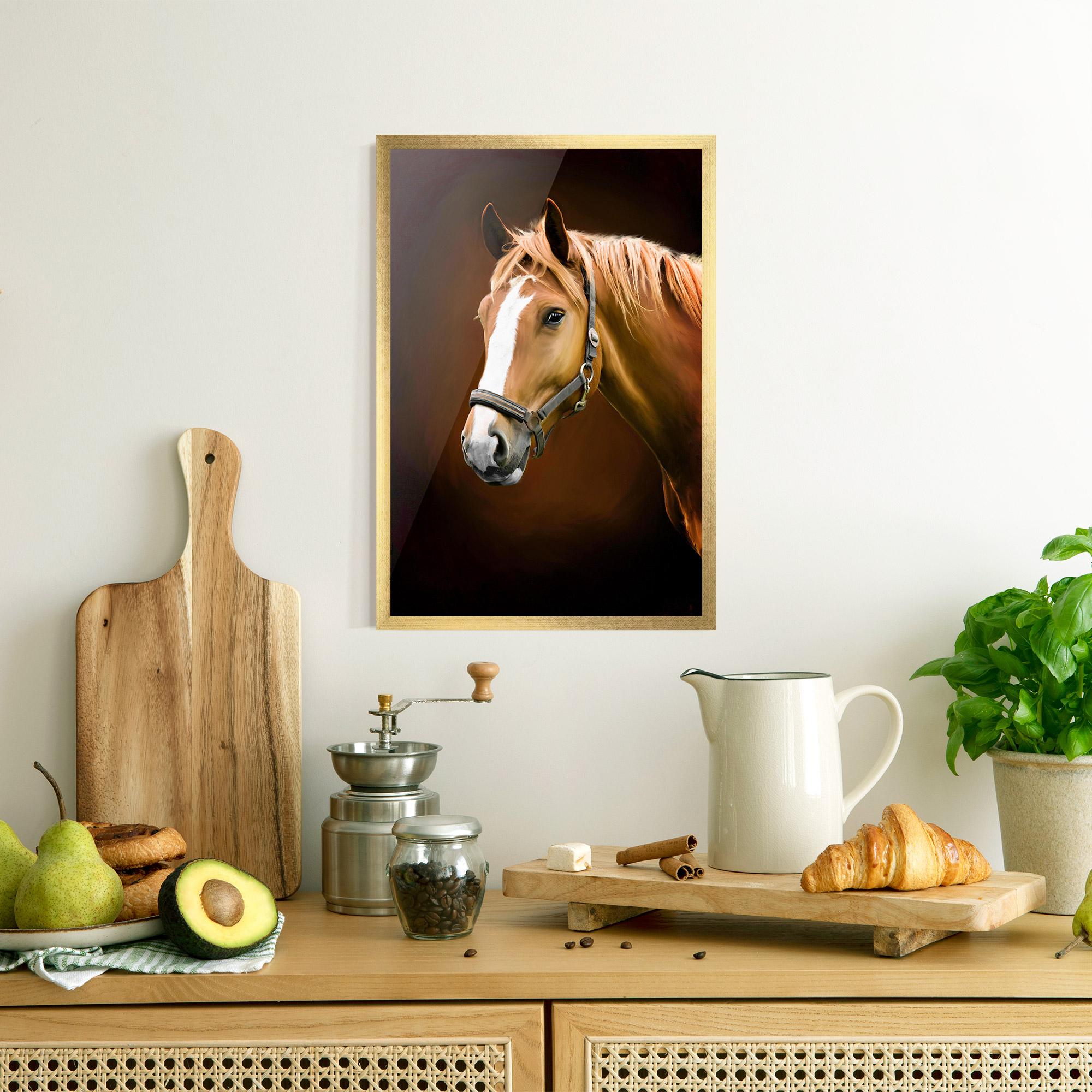 Poster Înrămat Digital Painted Horse mockup 8