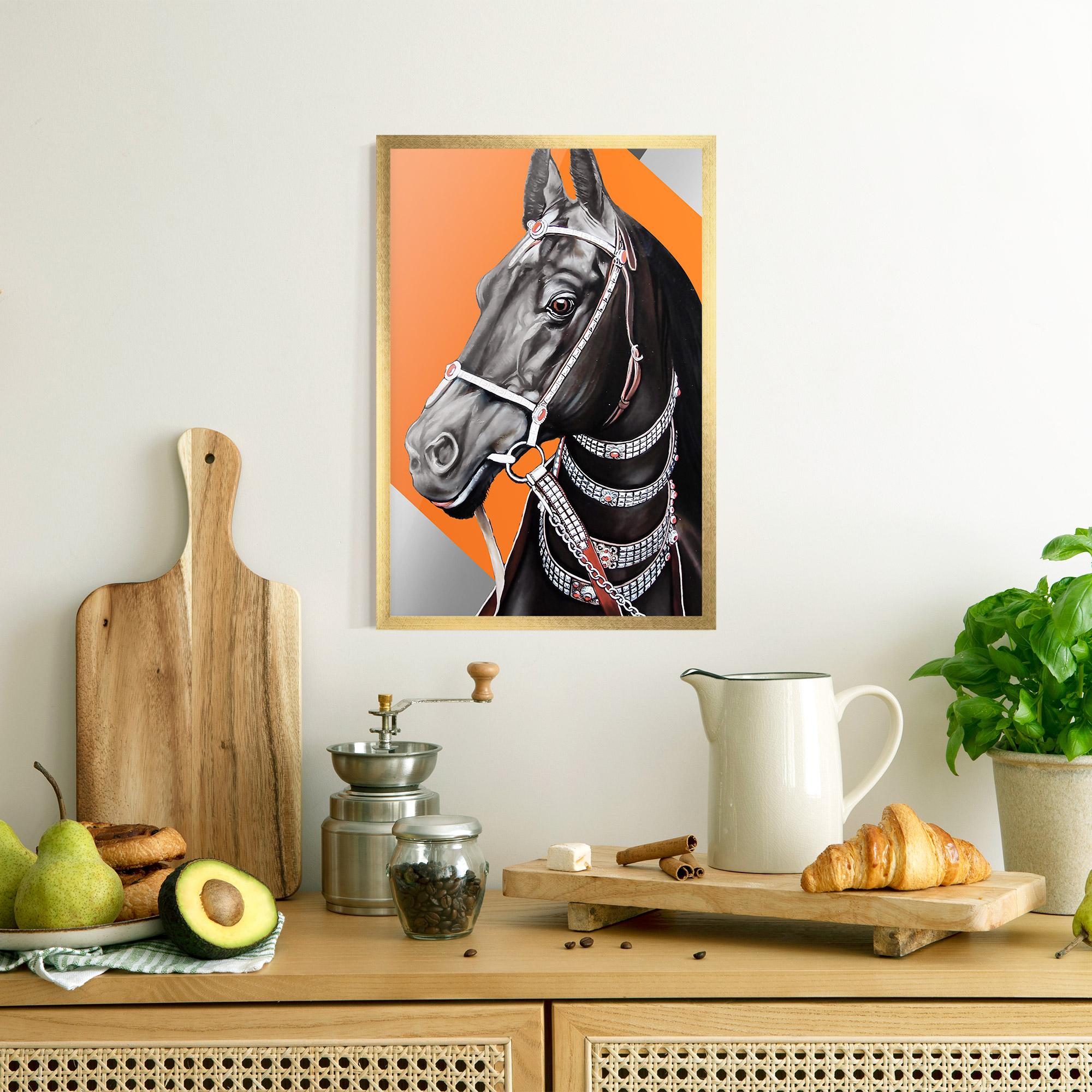 Poster Înrămat Fashion Horse mockup 8