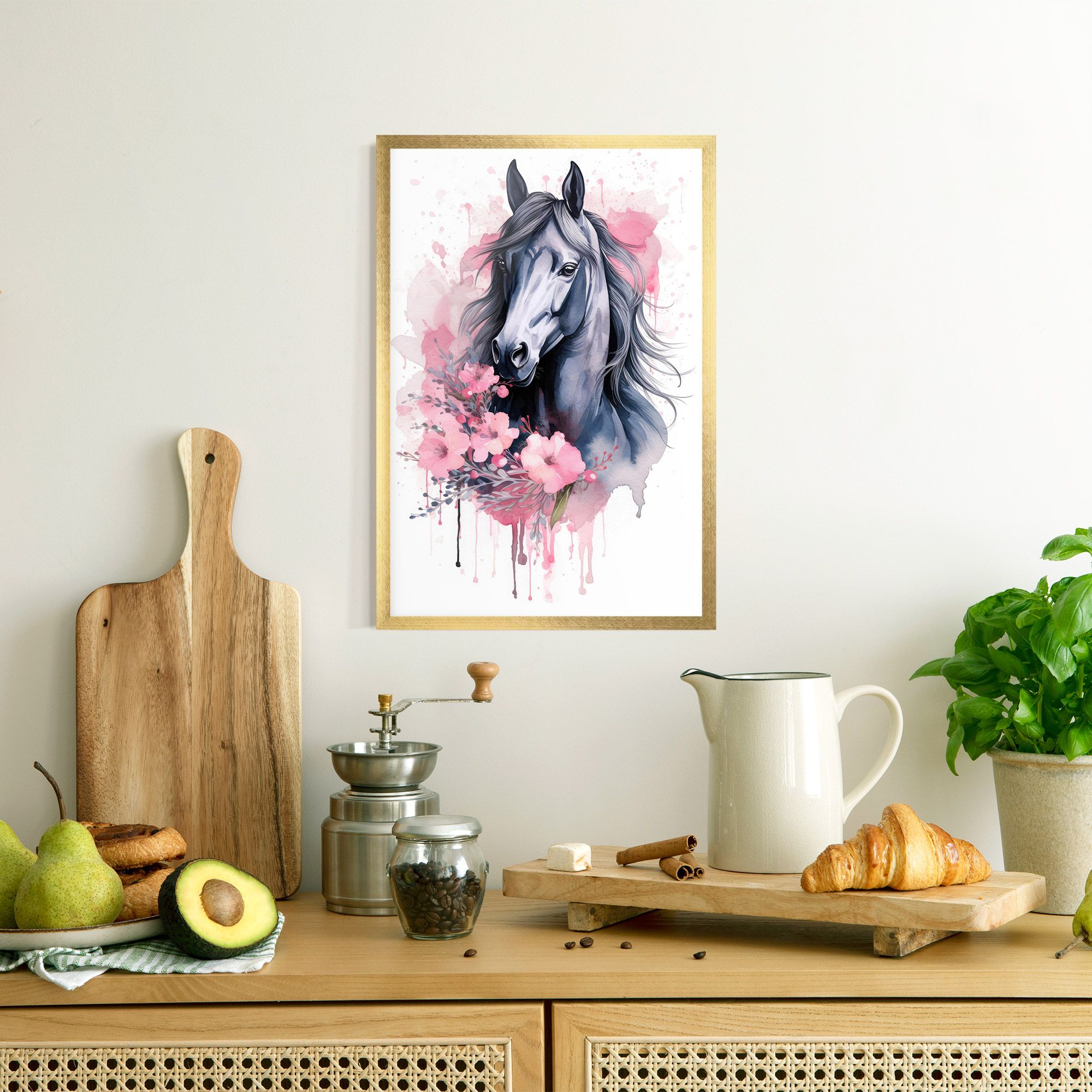 Pink Flowers Horse mockup 8