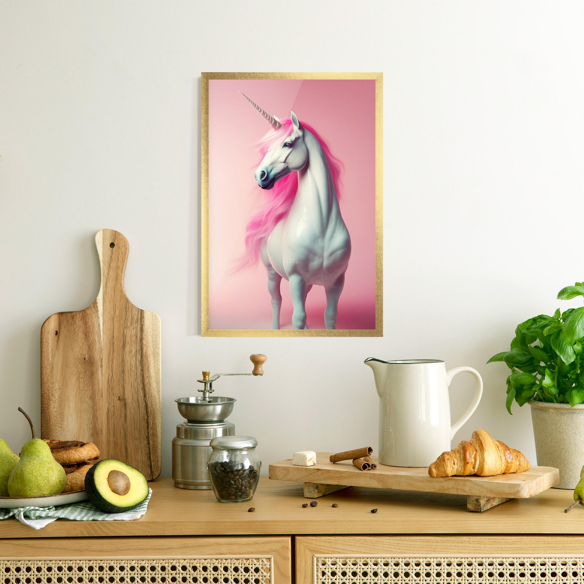 Poster Înrămat Pink Unicorn mockup 8