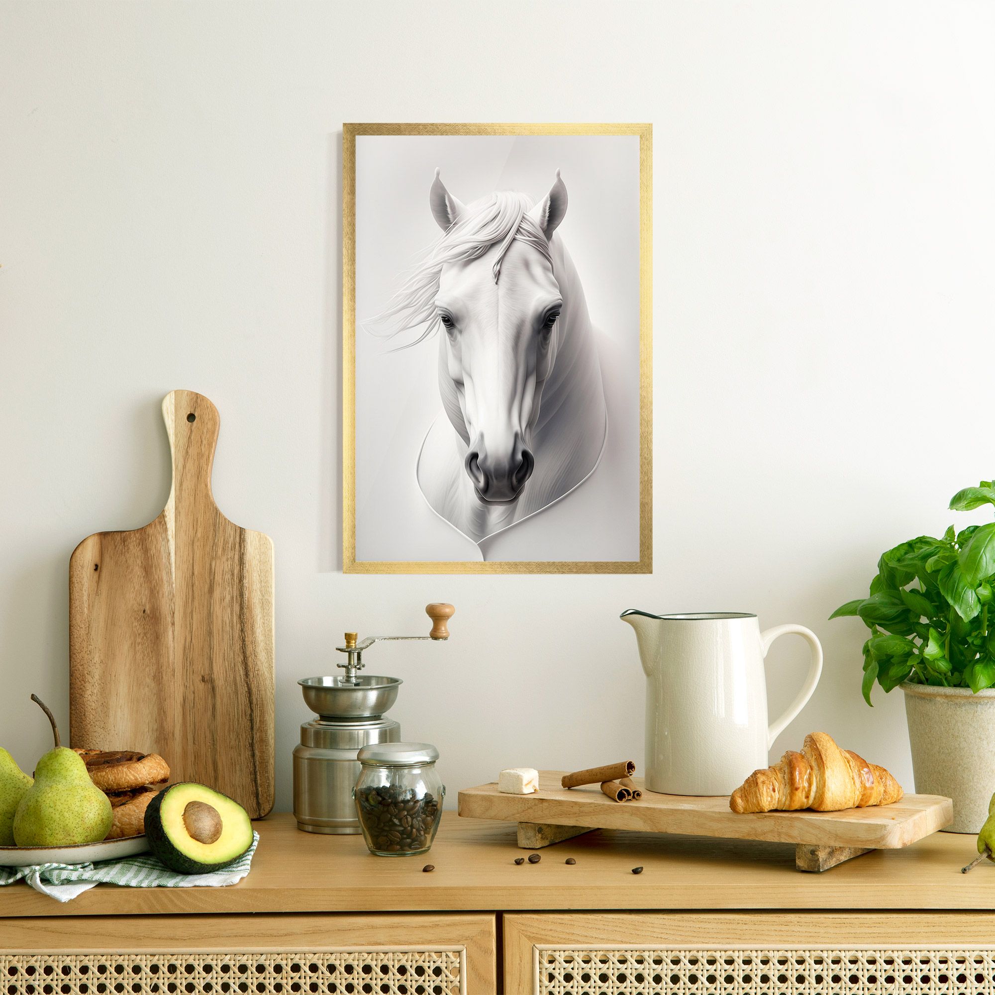 White Horse Portrait mockup 8