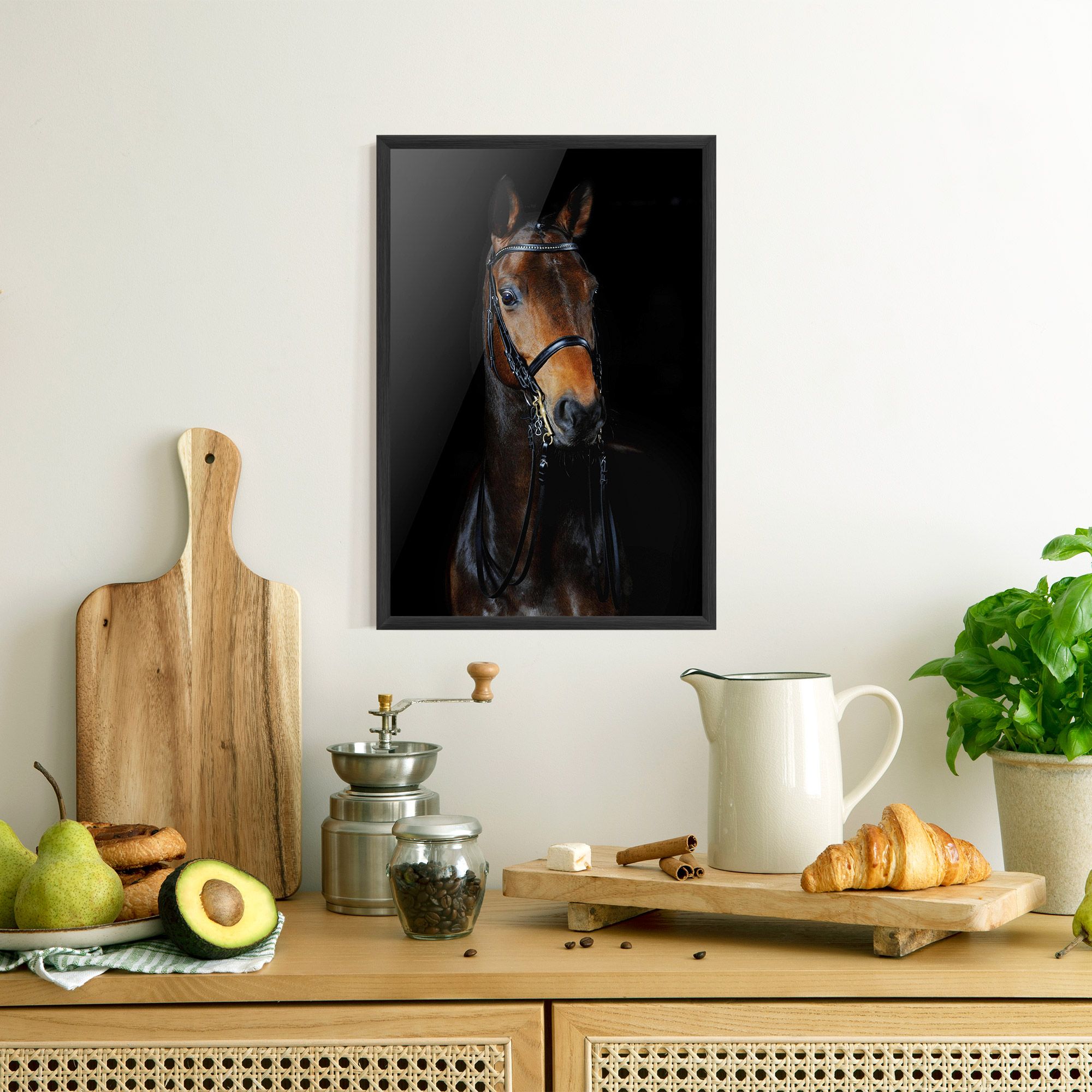 Brown Horse On Black mockup 8