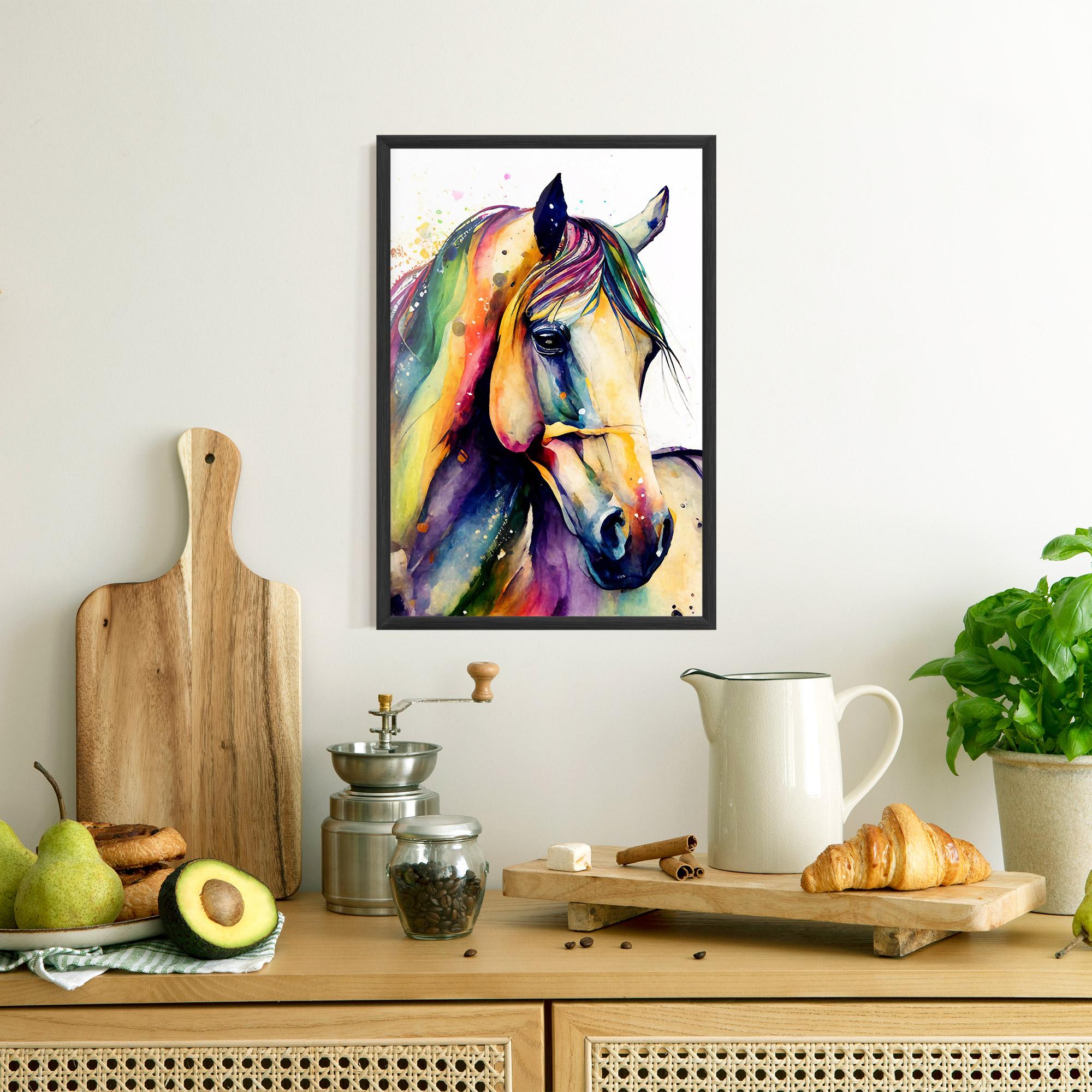 Poster Înrămat Colorful Horse mockup 8