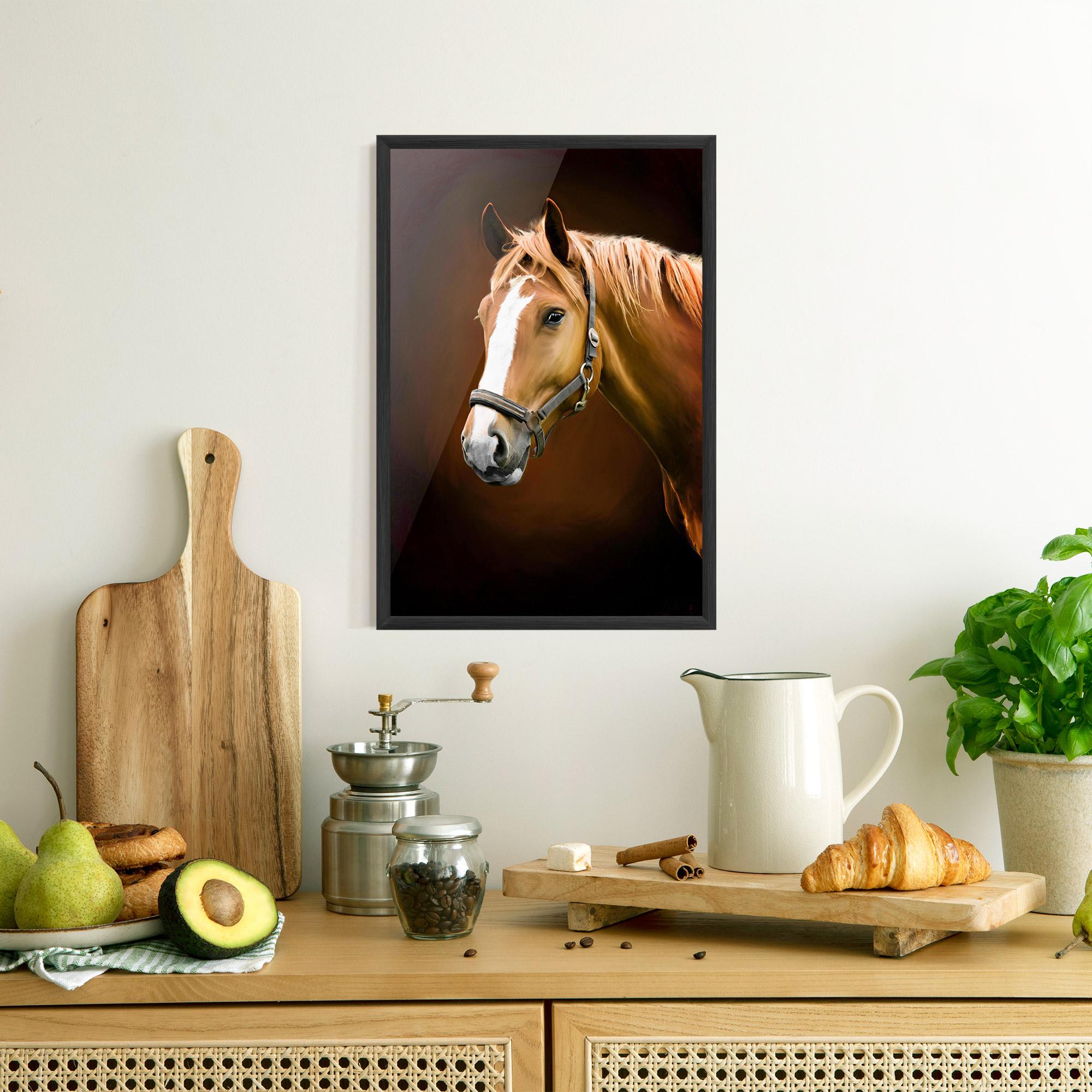 Poster Înrămat Digital Painted Horse mockup 8