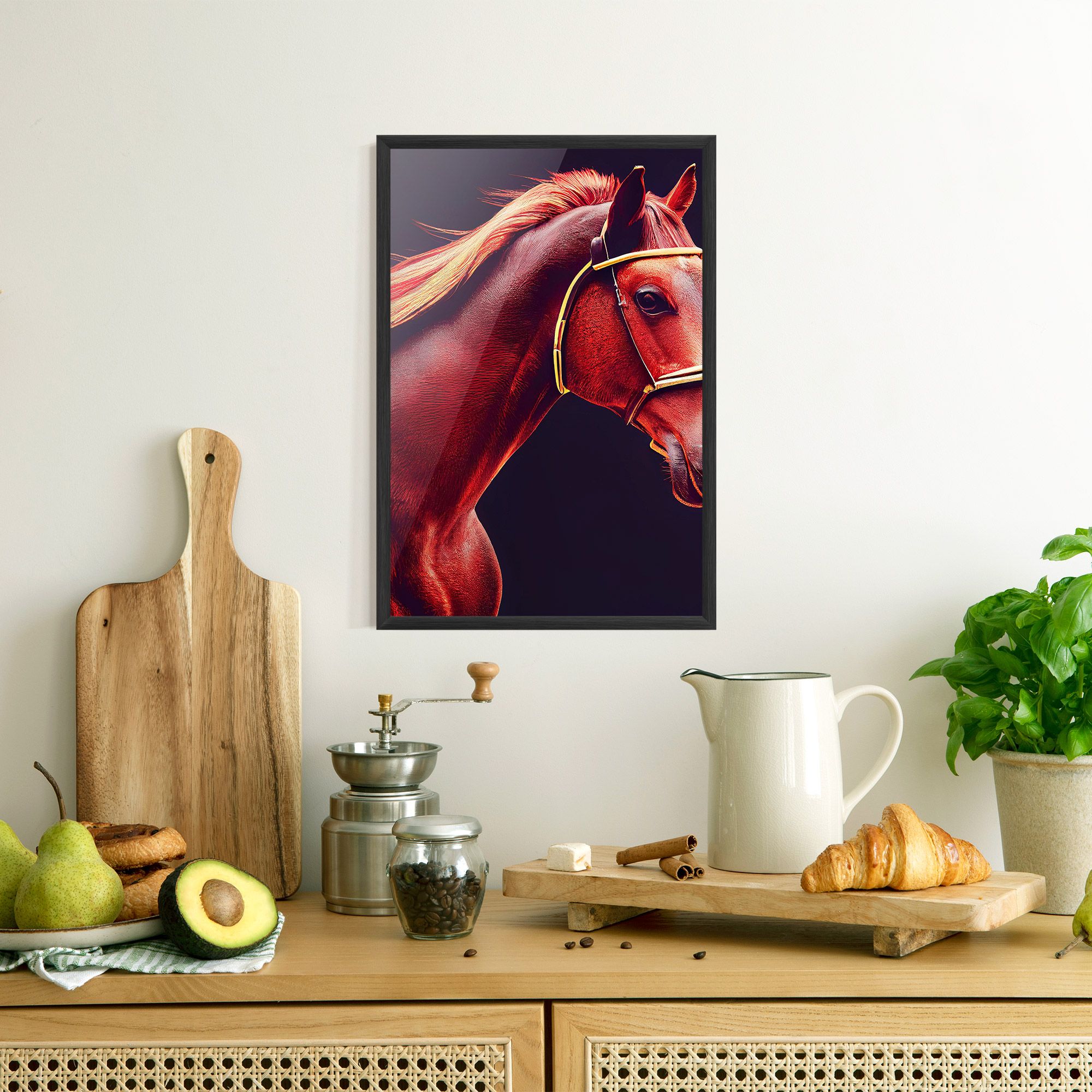 Red Horse Portrait mockup 8