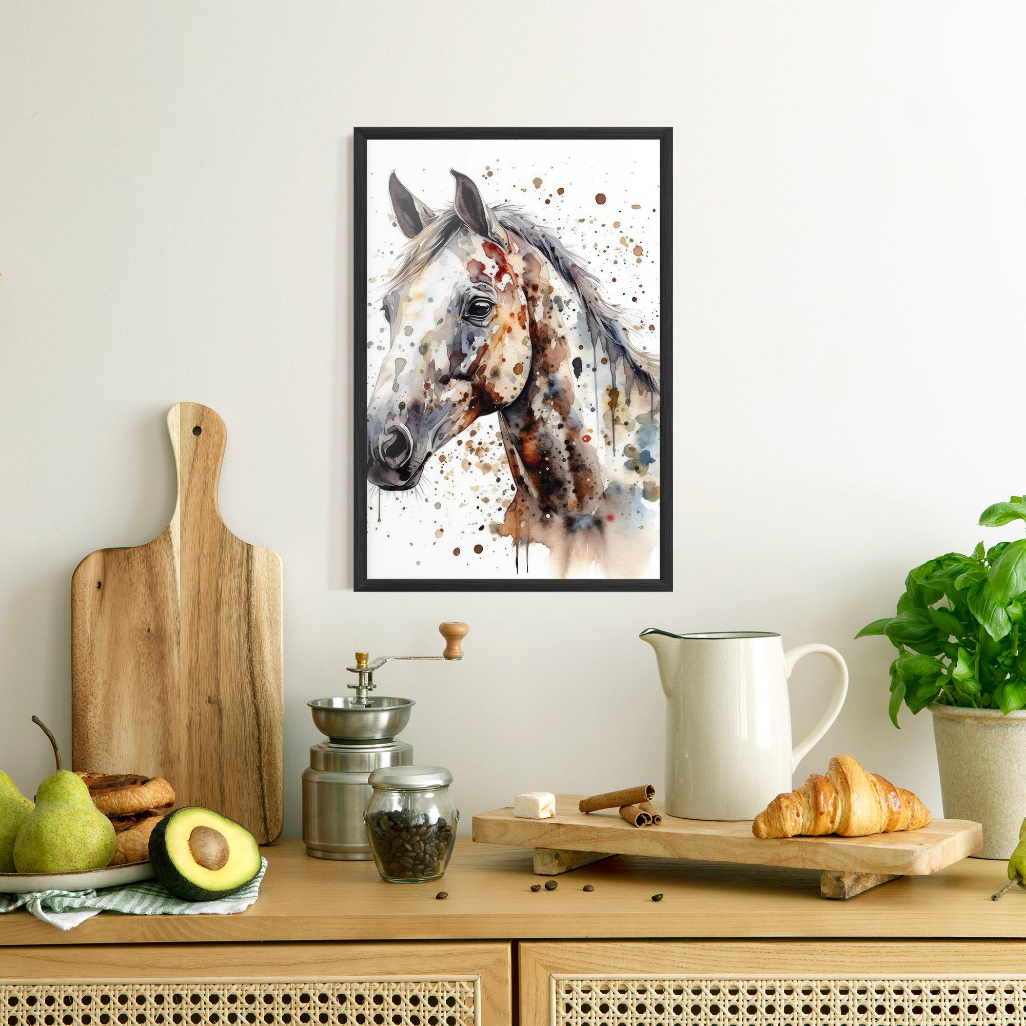 Poster Înrămat Watercolor Horse mockup 8