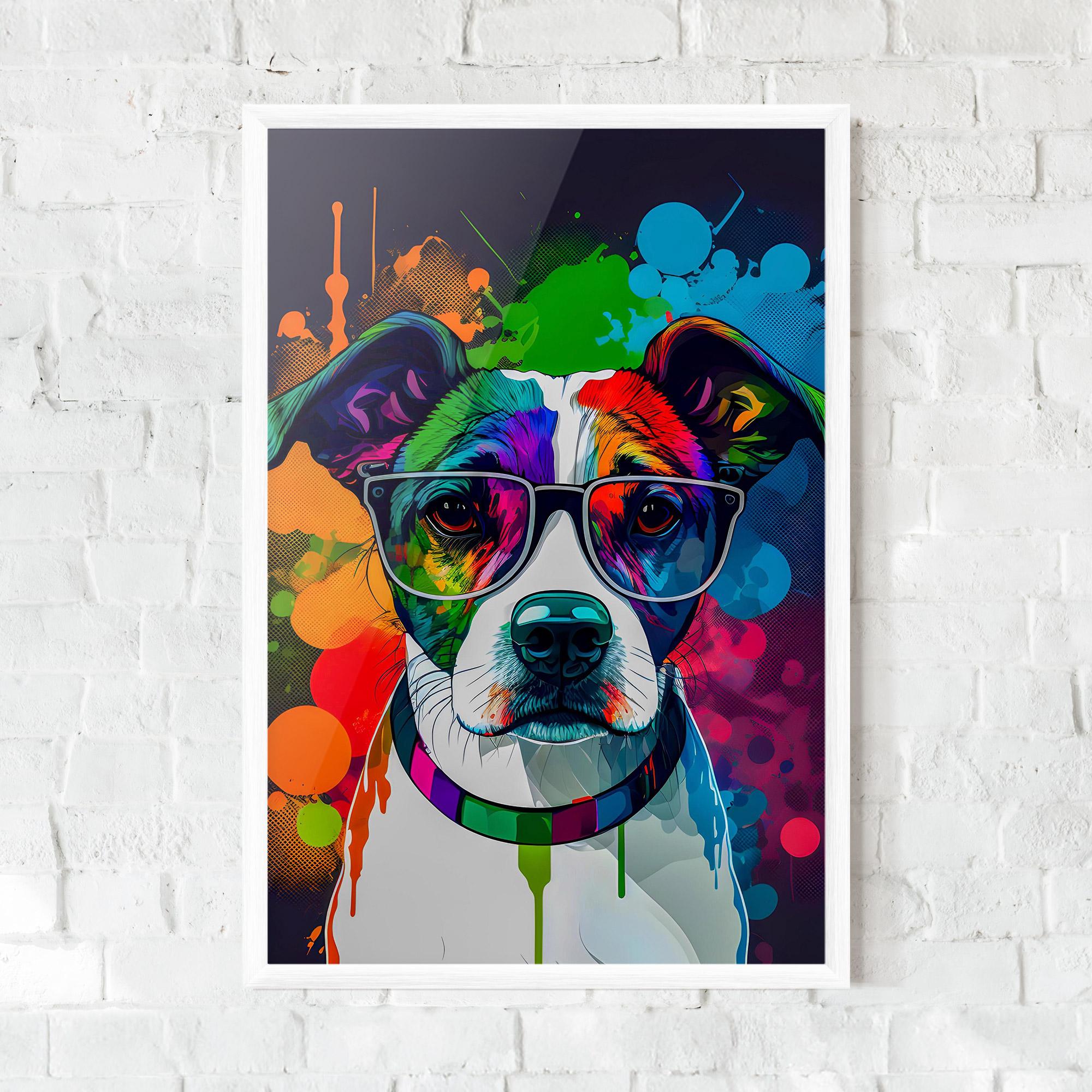 Poster Înrămat Colorful Dog mockup 0
