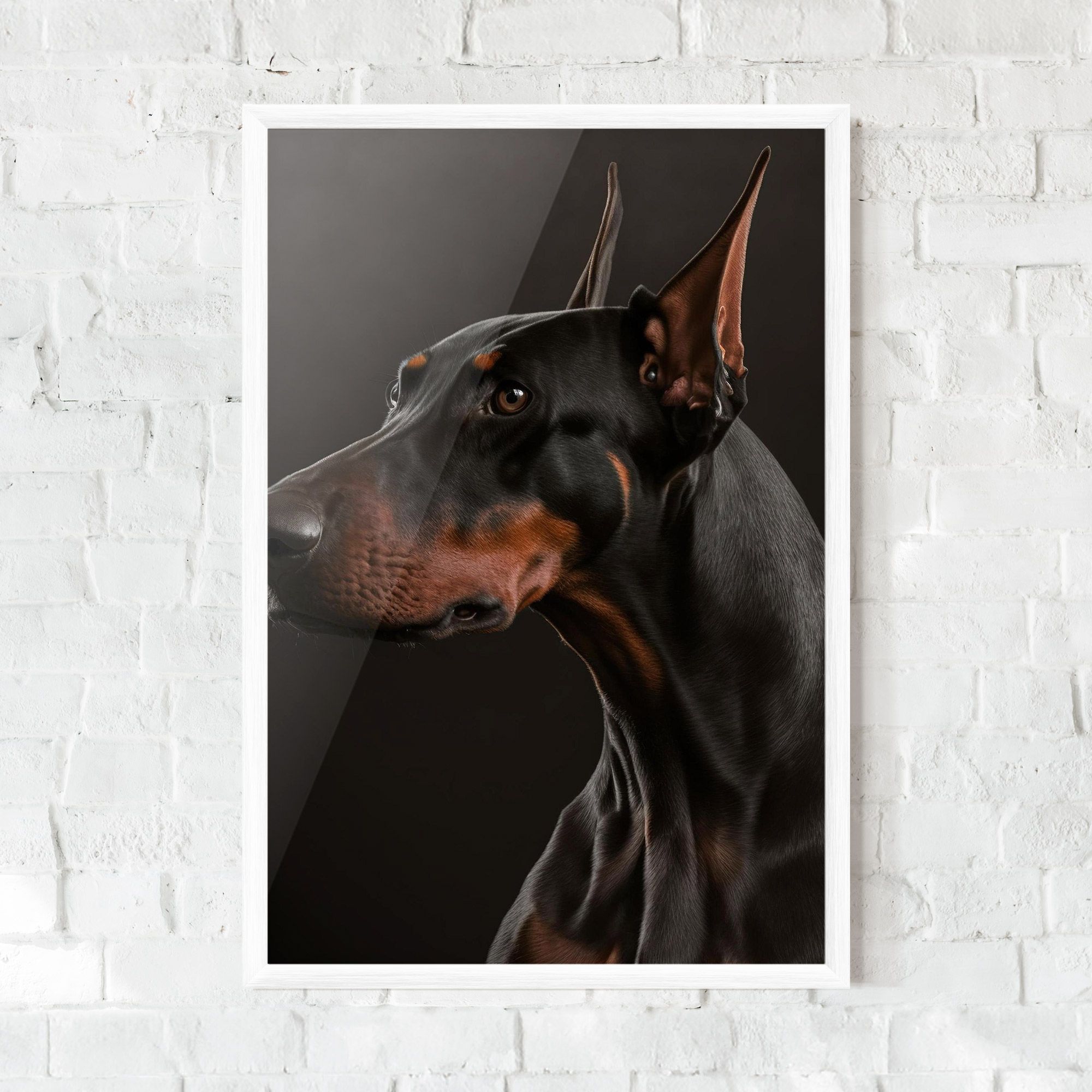 Doberman Dog Portrait mockup 0